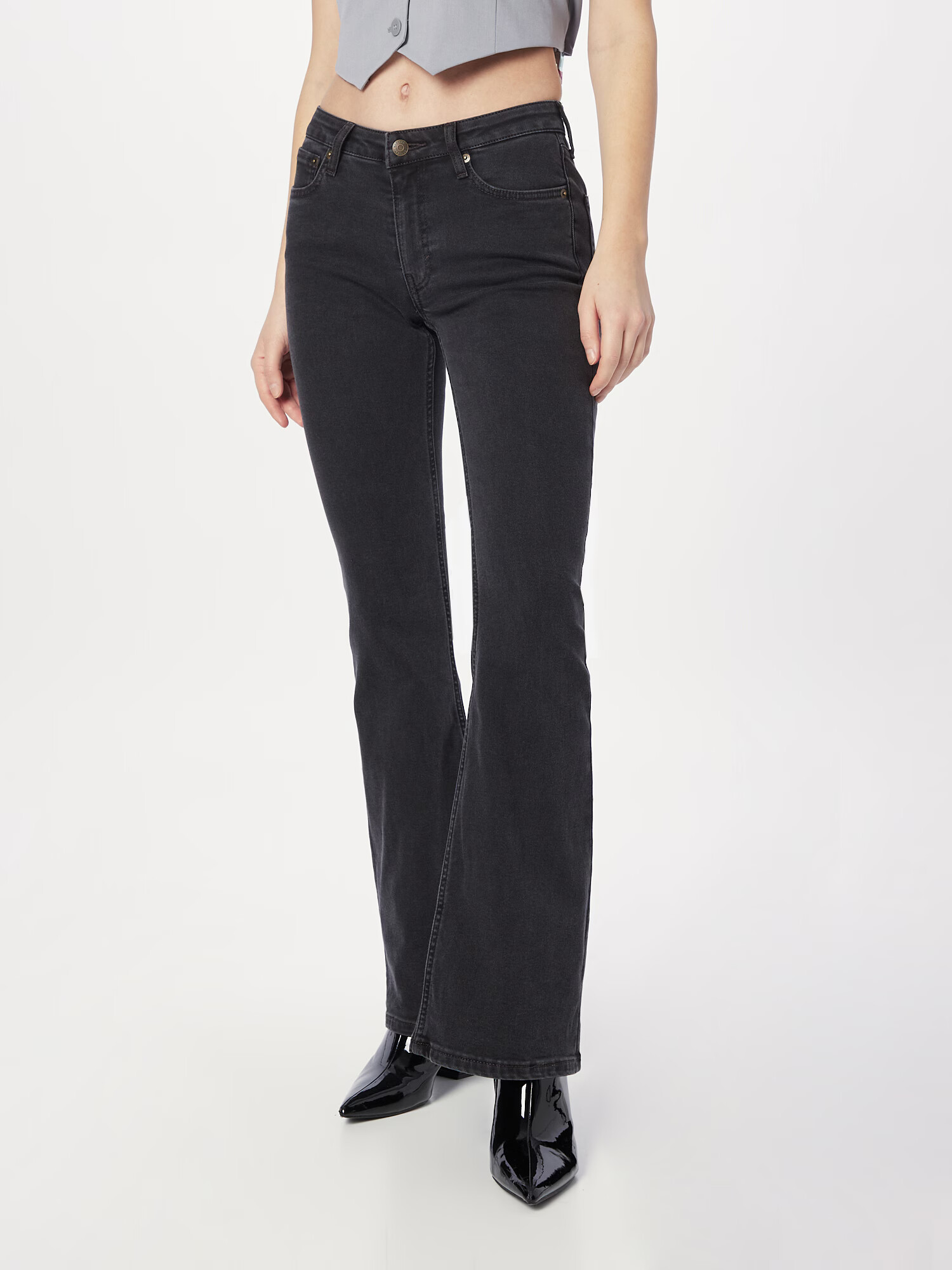 WEEKDAY Jeans 'Flame' negru denim - Pled.ro