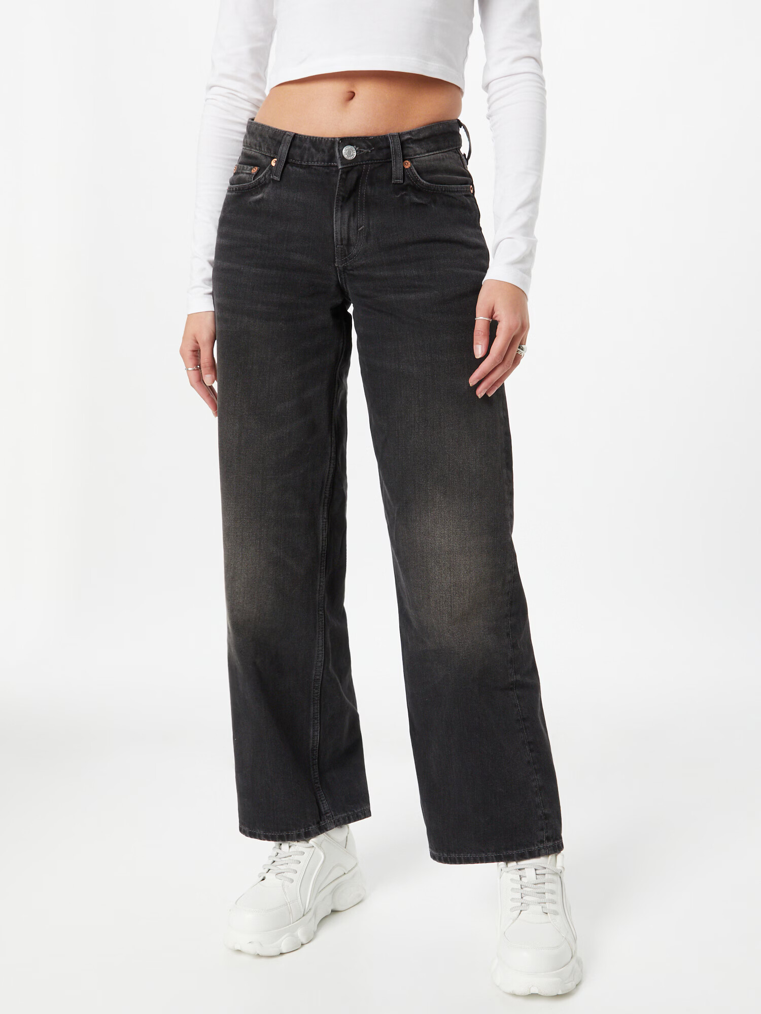 WEEKDAY Jeans negru - Pled.ro