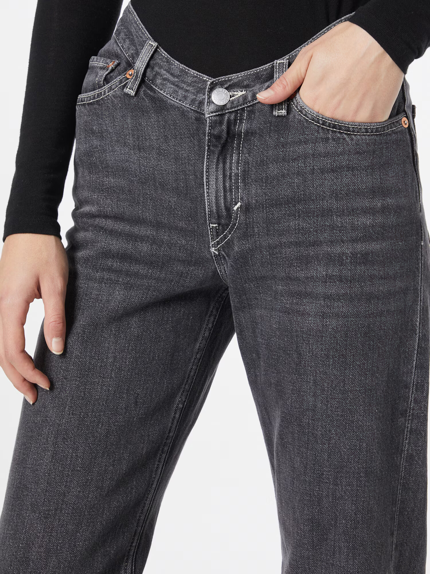 WEEKDAY Jeans negru denim - Pled.ro