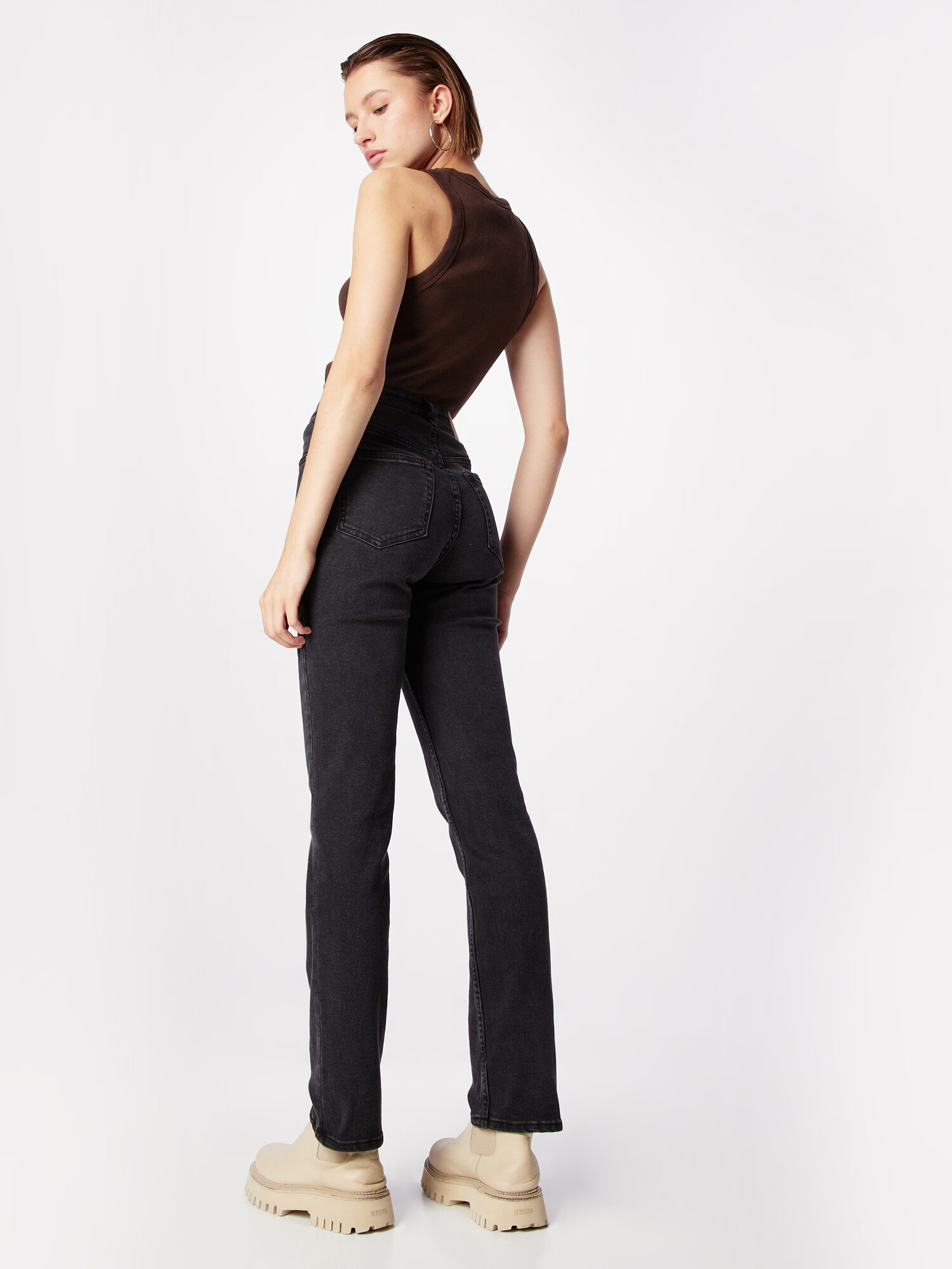 WEEKDAY Jeans negru denim - Pled.ro