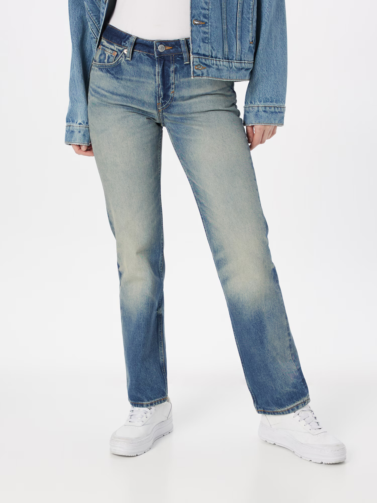 WEEKDAY Jeans 'Pin' albastru - Pled.ro