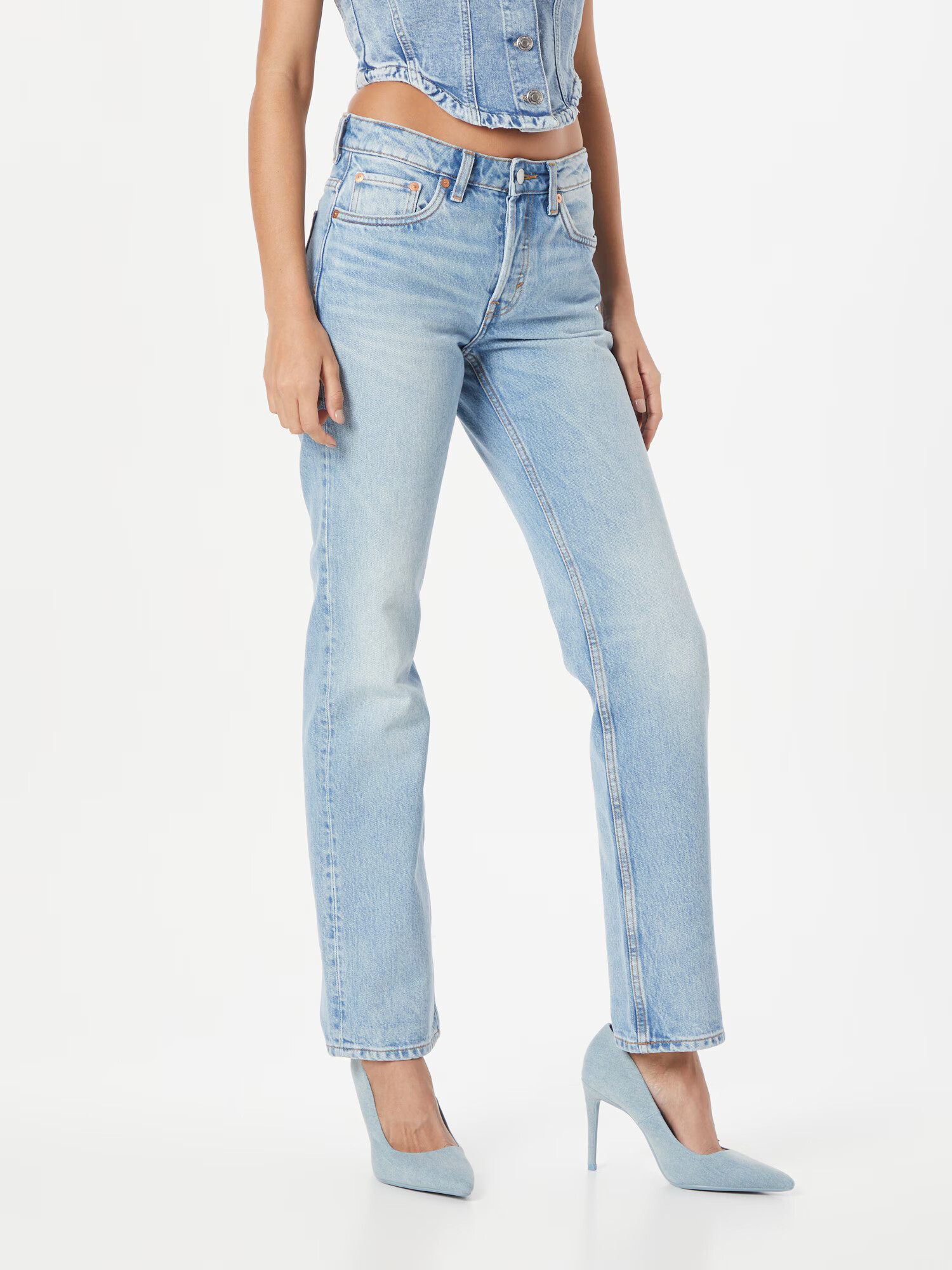 WEEKDAY Jeans 'Pin' albastru deschis - Pled.ro