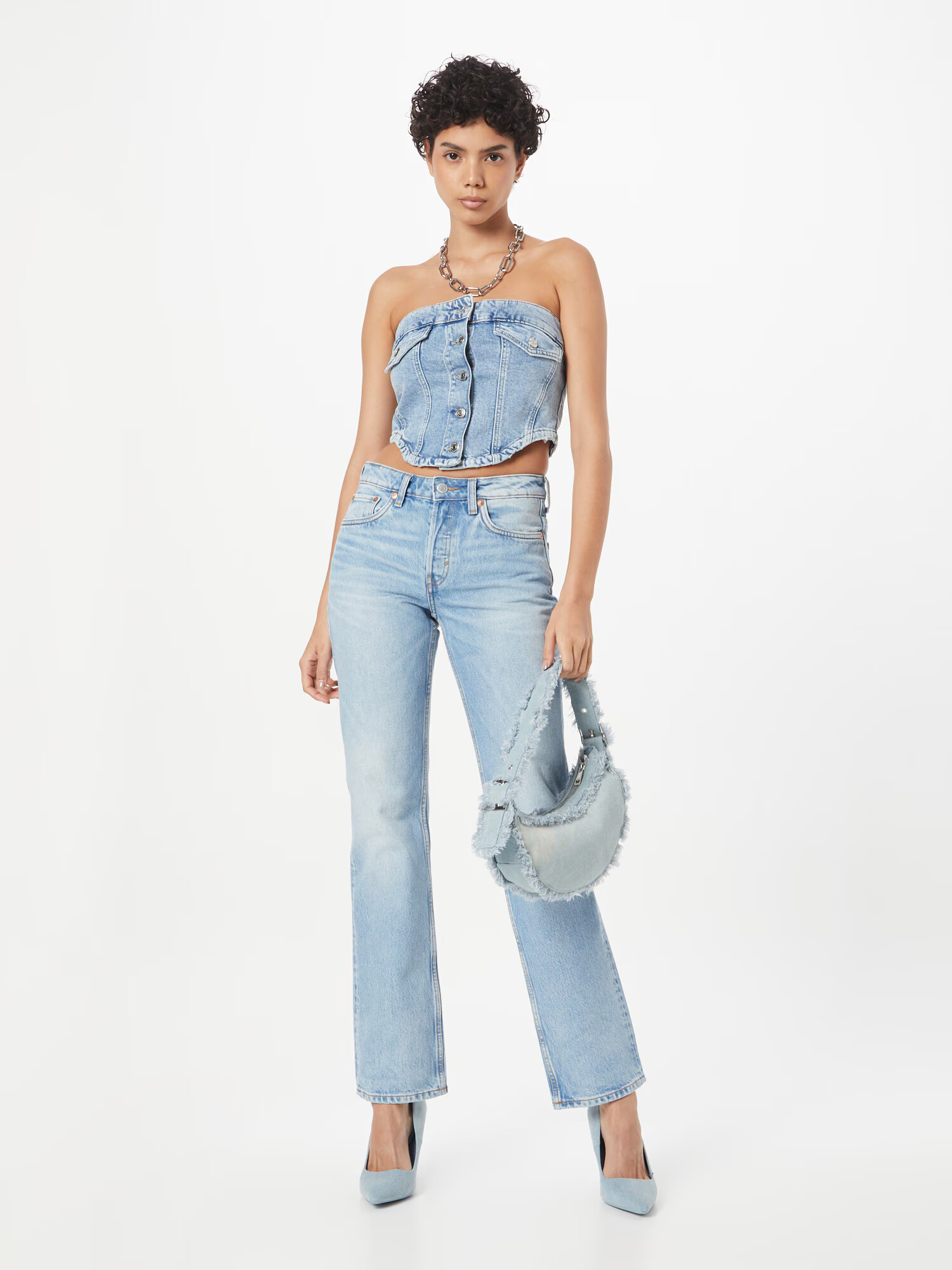 WEEKDAY Jeans 'Pin' albastru deschis - Pled.ro