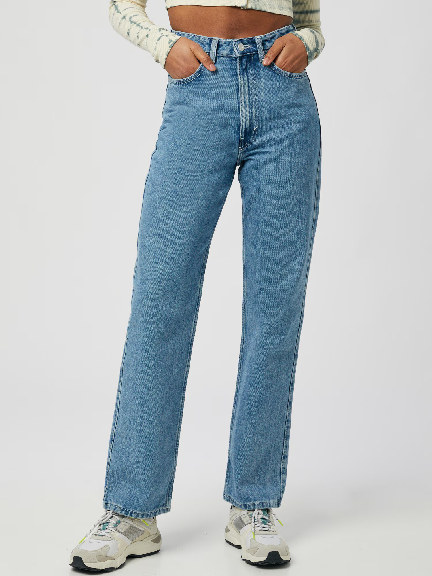 WEEKDAY Jeans 'Rowe Extra High Straight' albastru denim - Pled.ro