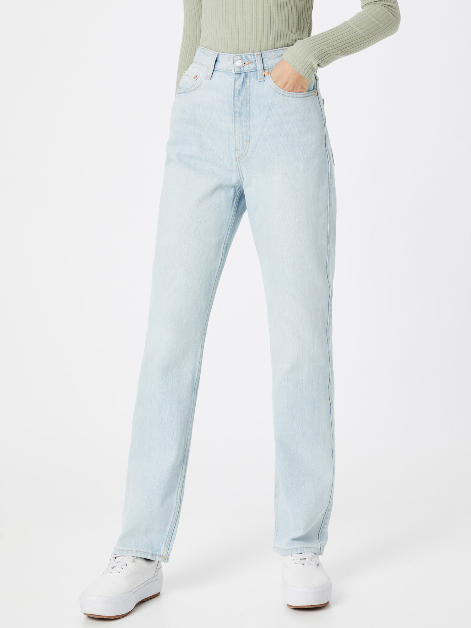 WEEKDAY Jeans 'Rowe Extra High Straight' albastru deschis - Pled.ro