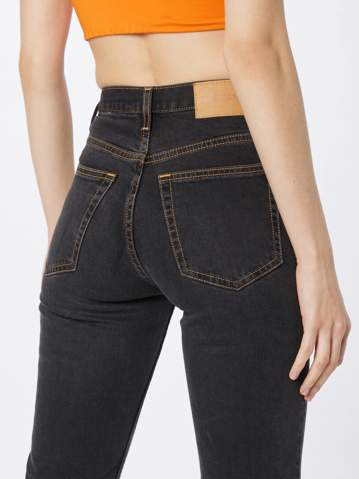 WEEKDAY Jeans 'Twig' negru denim - Pled.ro