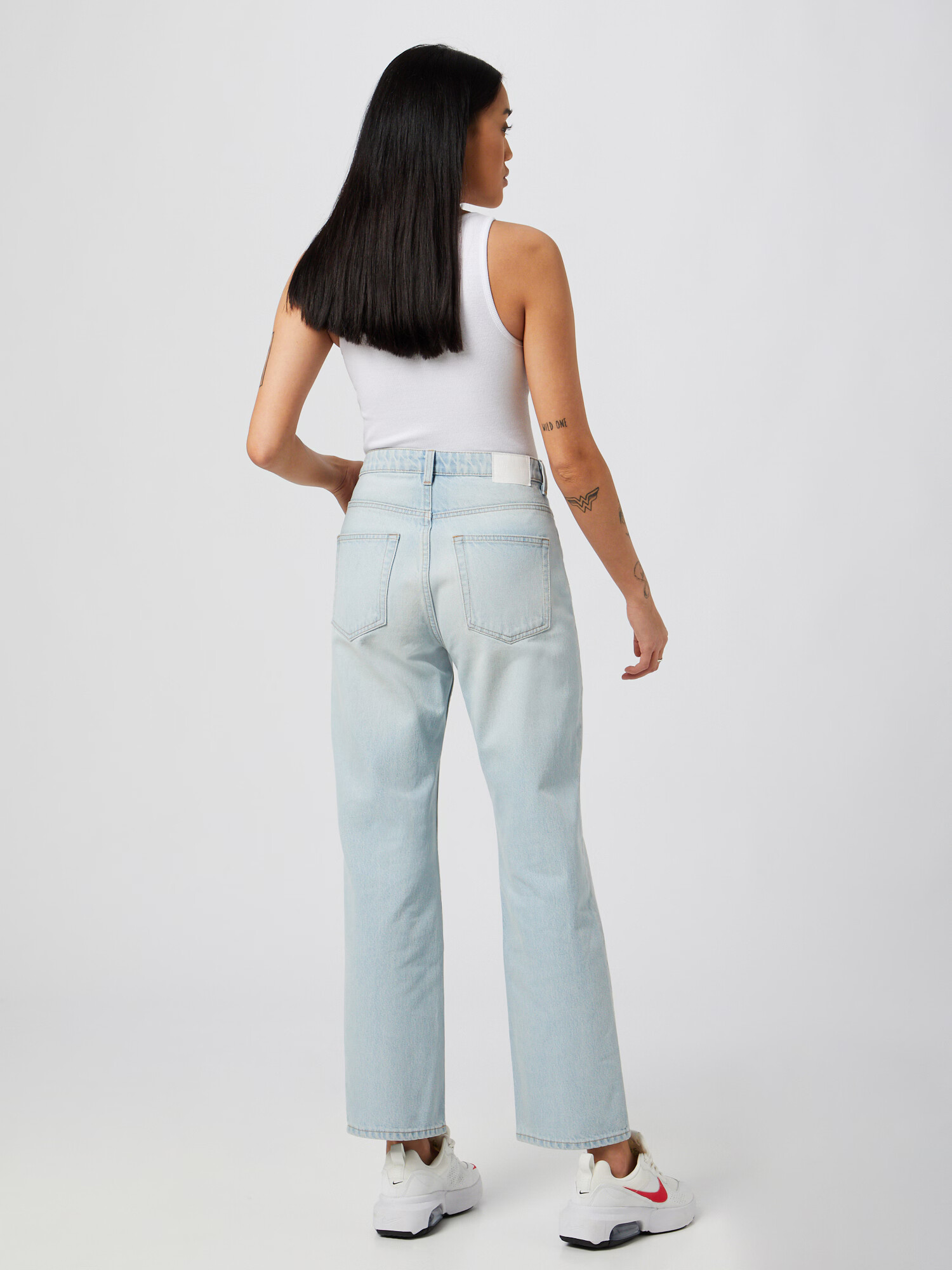 WEEKDAY Jeans 'Voyage High Straight' albastru deschis - Pled.ro