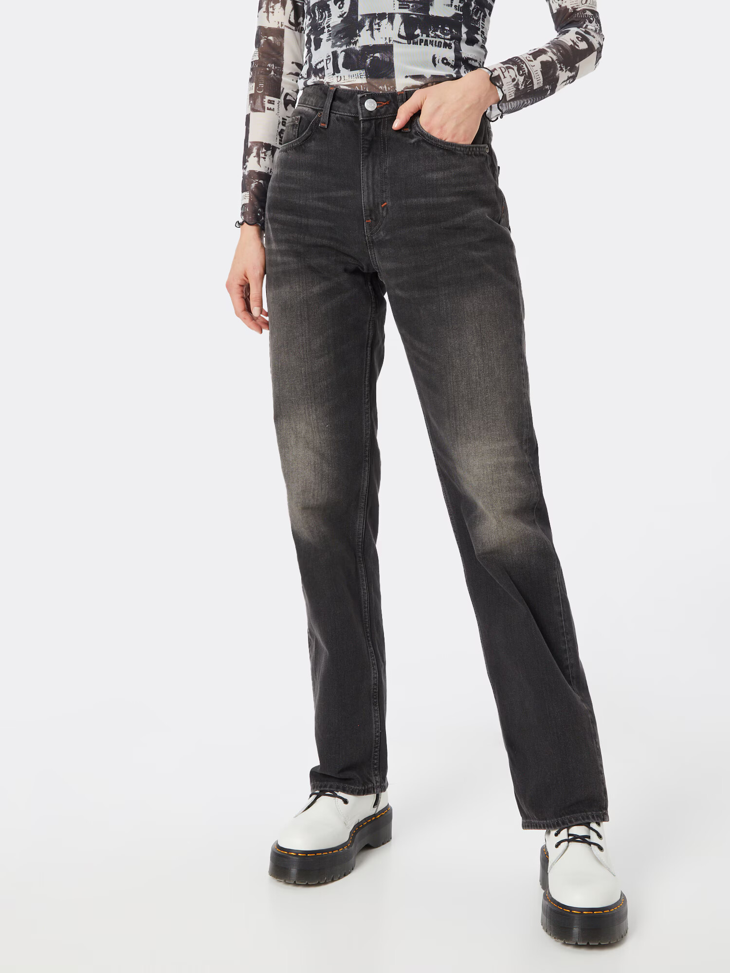 WEEKDAY Jeans 'Voyage' negru denim - Pled.ro