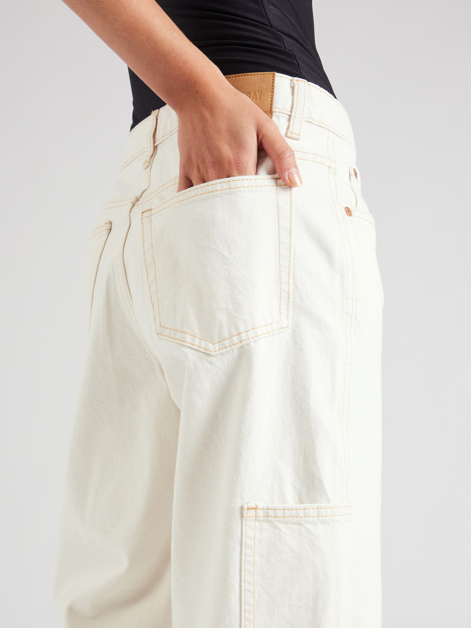 WEEKDAY Jeans 'Young Work' alb denim - Pled.ro