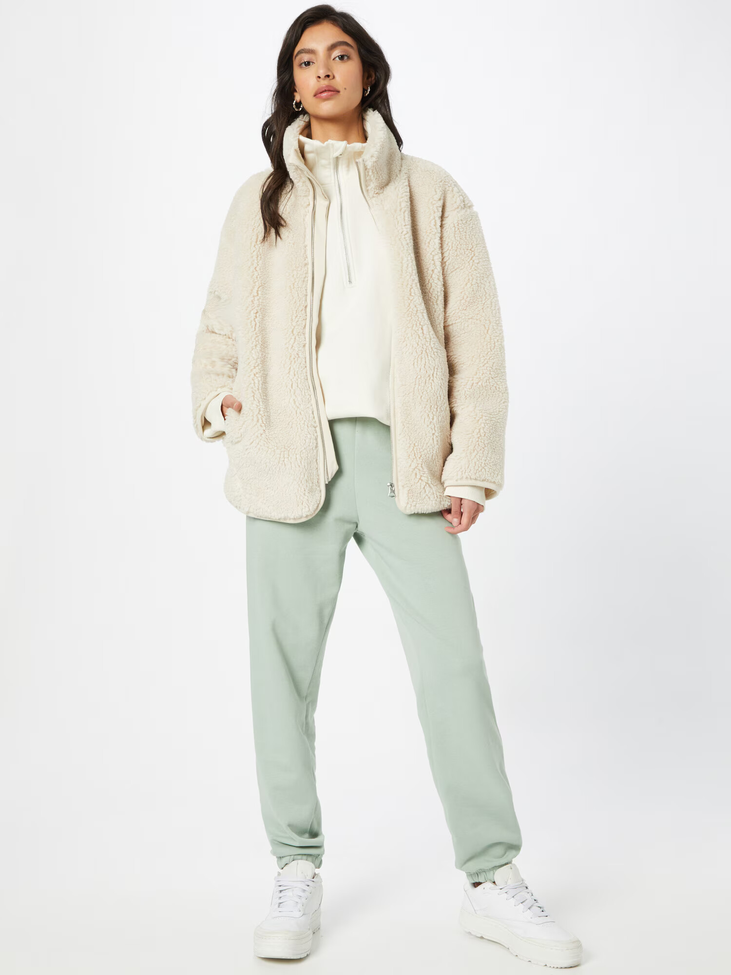 WEEKDAY Pantaloni 'Amaze' verde pastel - Pled.ro