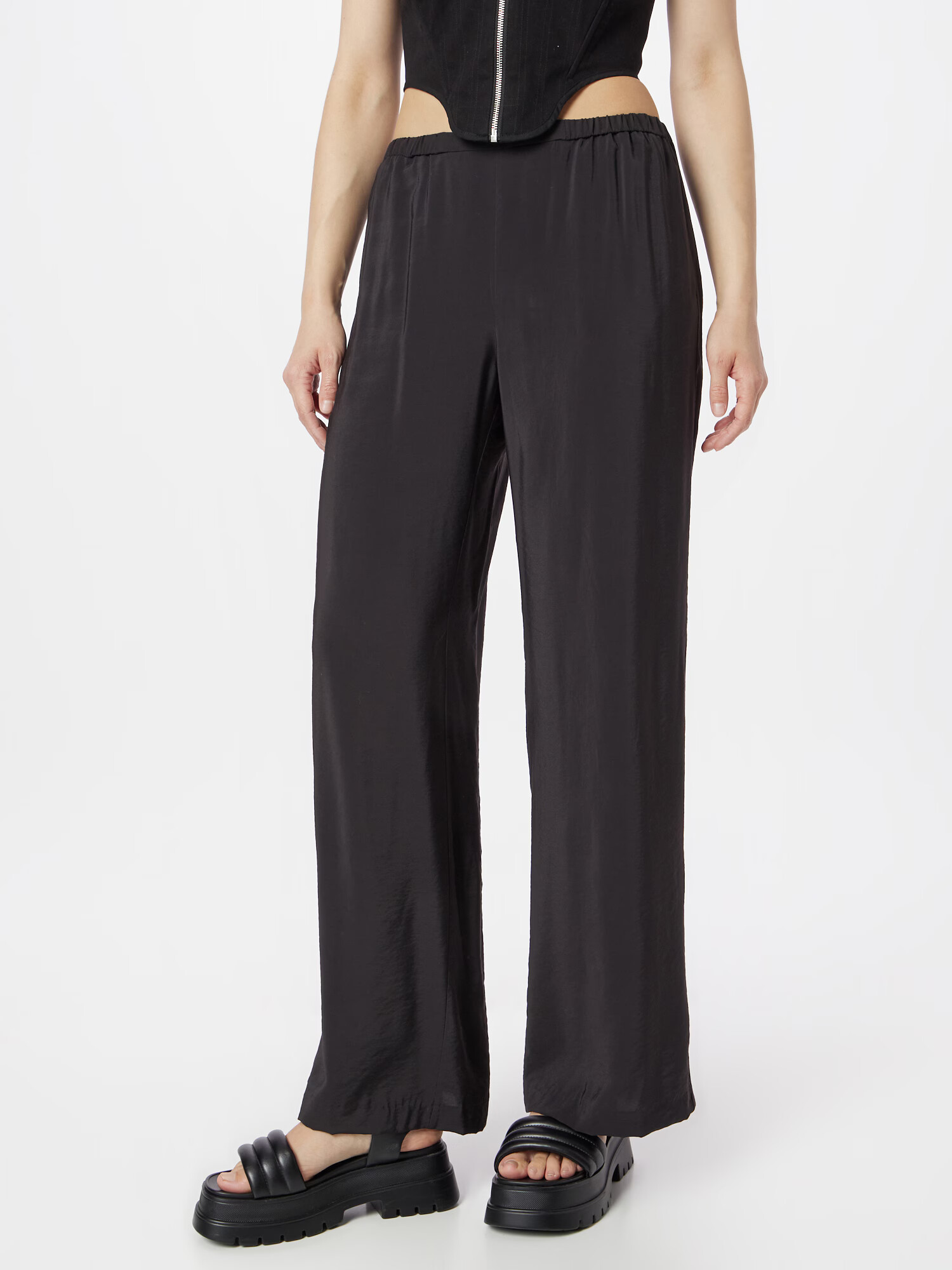 WEEKDAY Pantaloni 'Chase' negru - Pled.ro