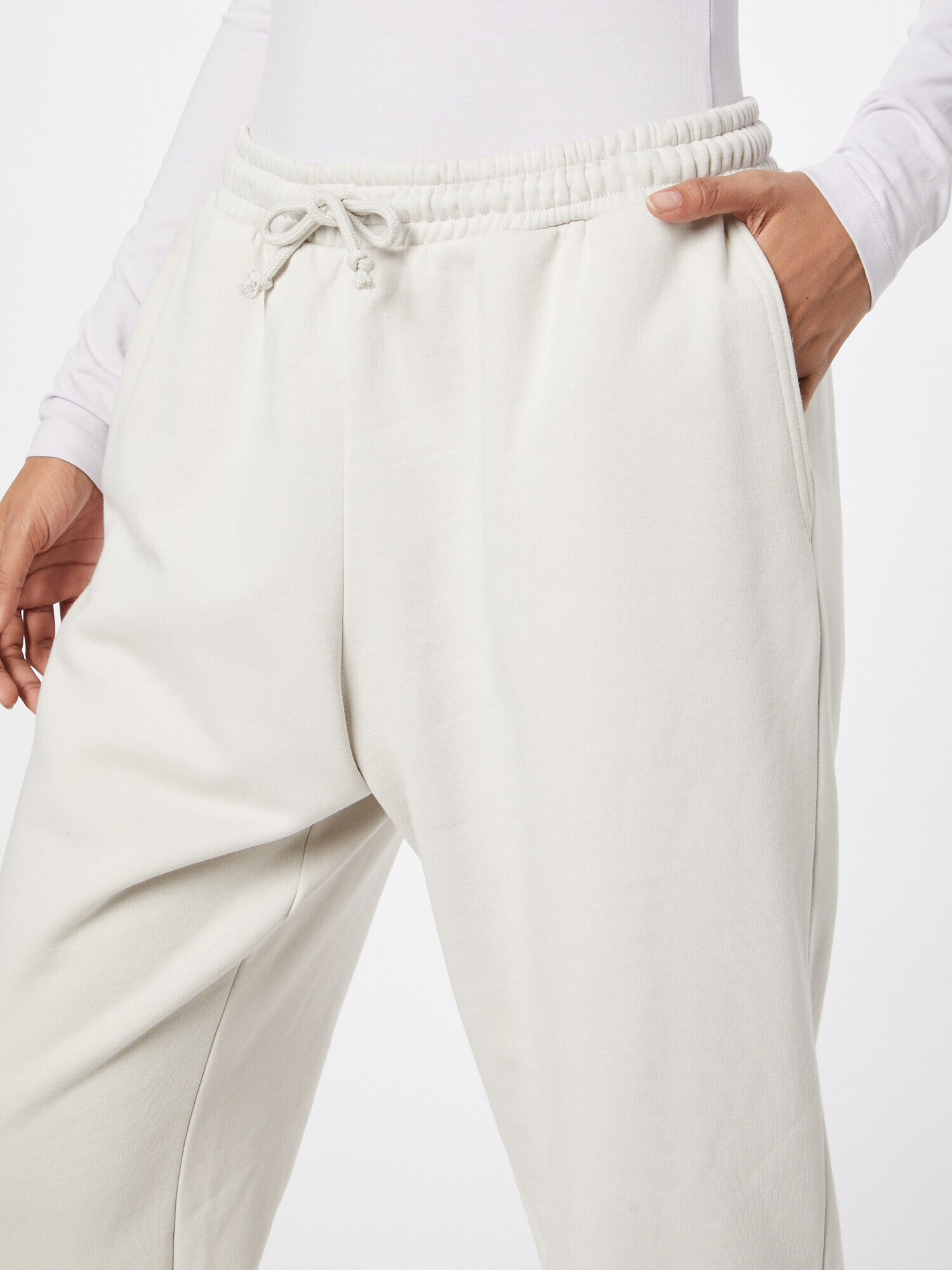 WEEKDAY Pantaloni crem - Pled.ro