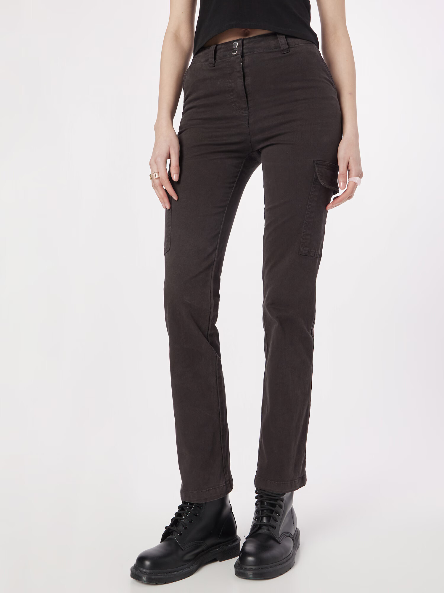 WEEKDAY Pantaloni cu buzunare 'Brenda' gri metalic - Pled.ro