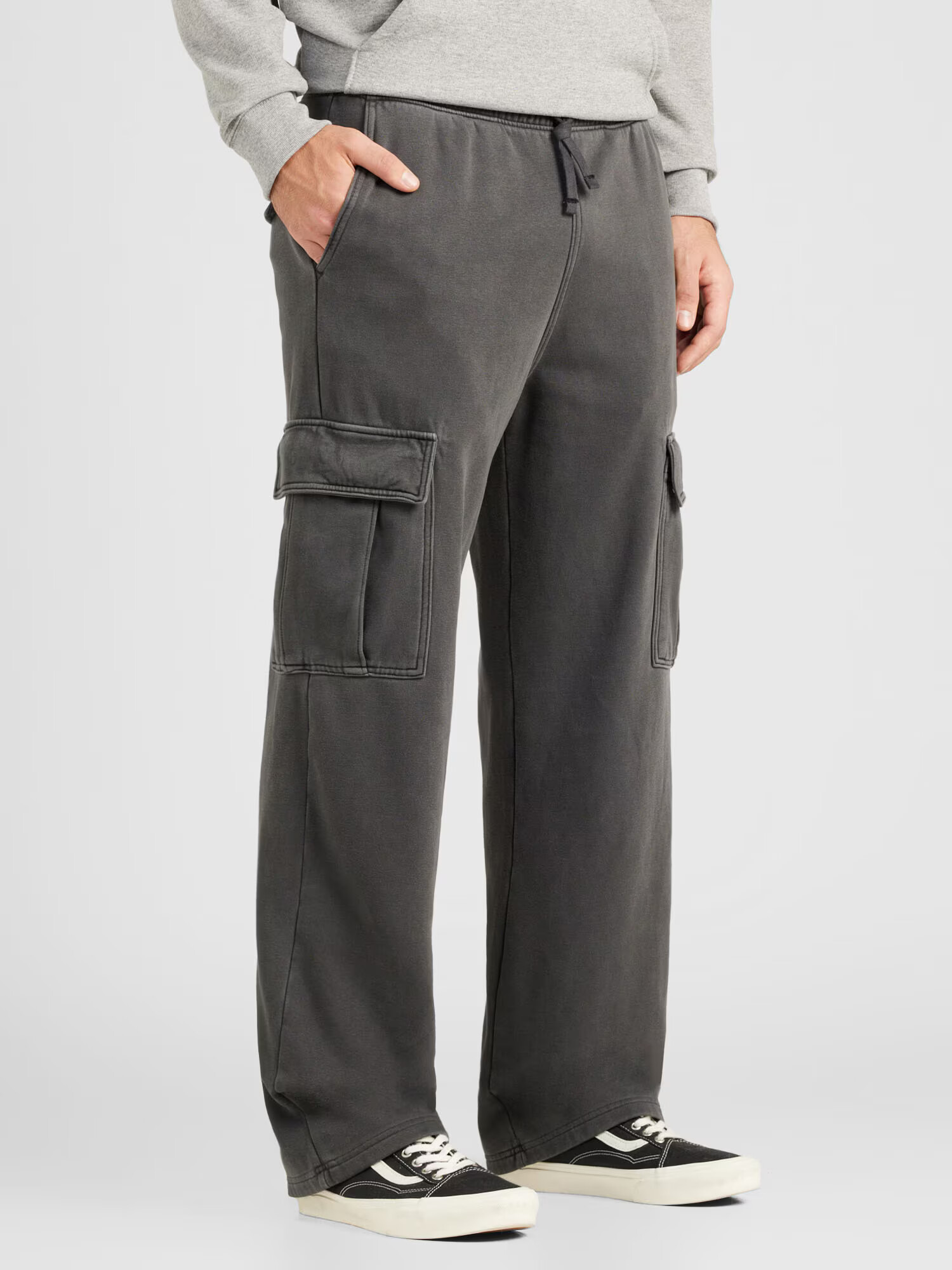 WEEKDAY Pantaloni cu buzunare gri - Pled.ro