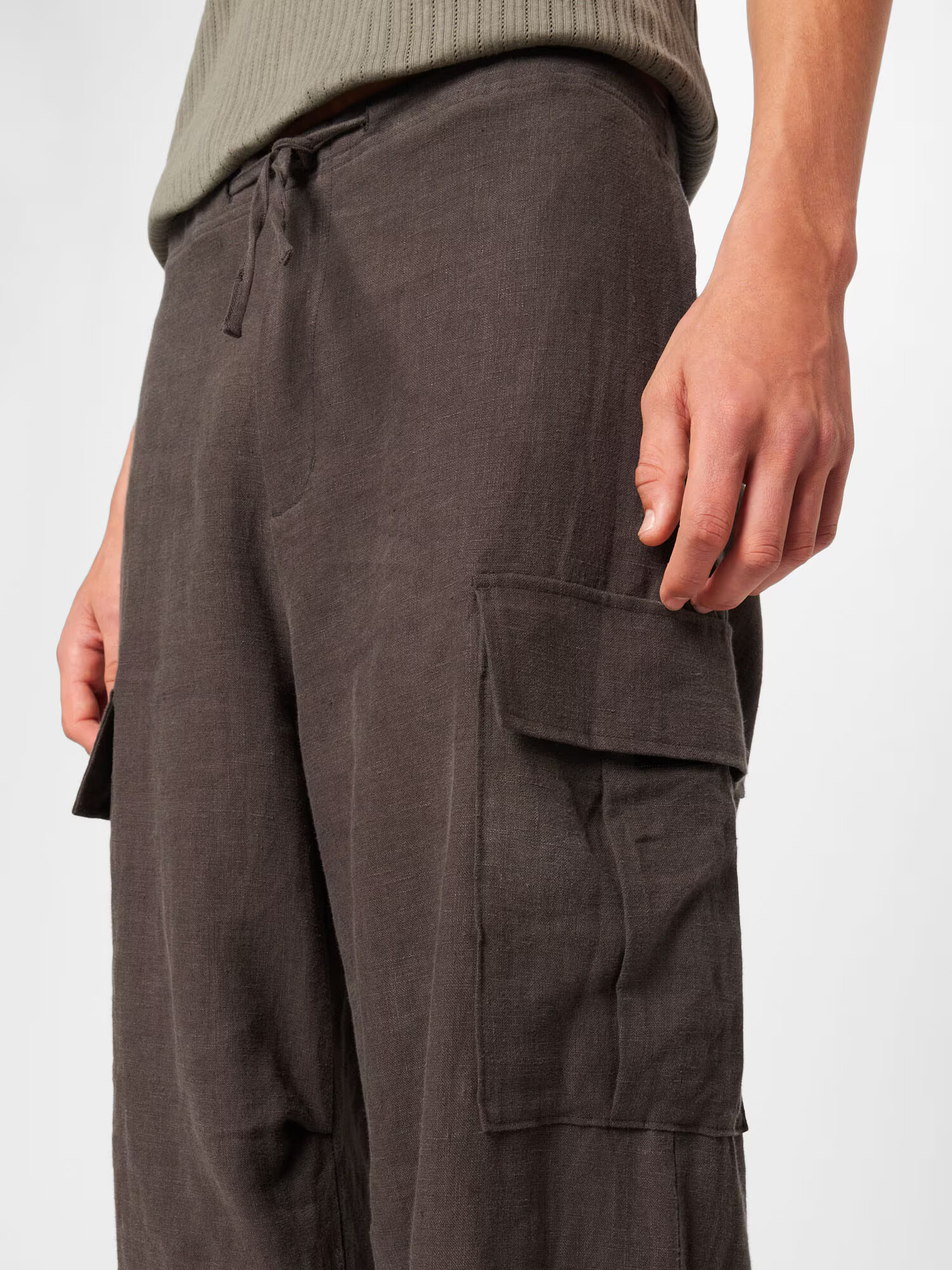 WEEKDAY Pantaloni cu buzunare gri taupe - Pled.ro