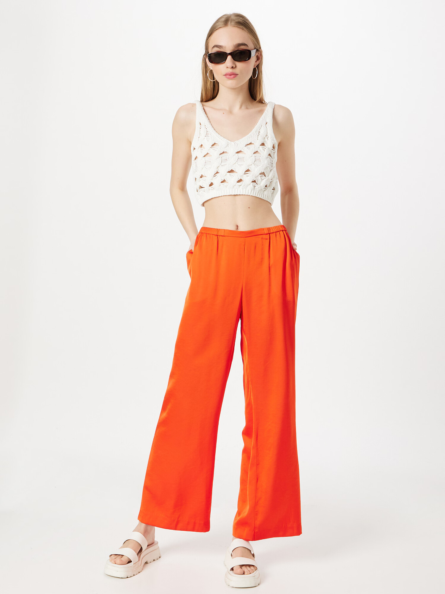 WEEKDAY Pantaloni 'Harper' portocaliu - Pled.ro