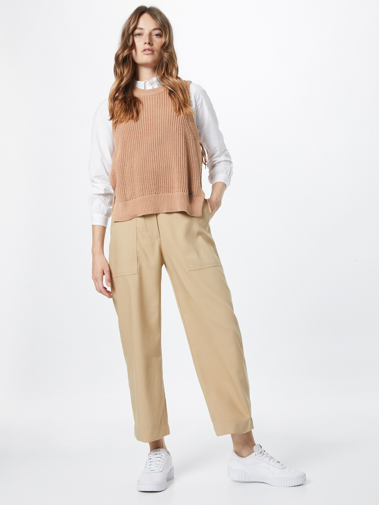 WEEKDAY Pantaloni 'Jina' bej deschis - Pled.ro