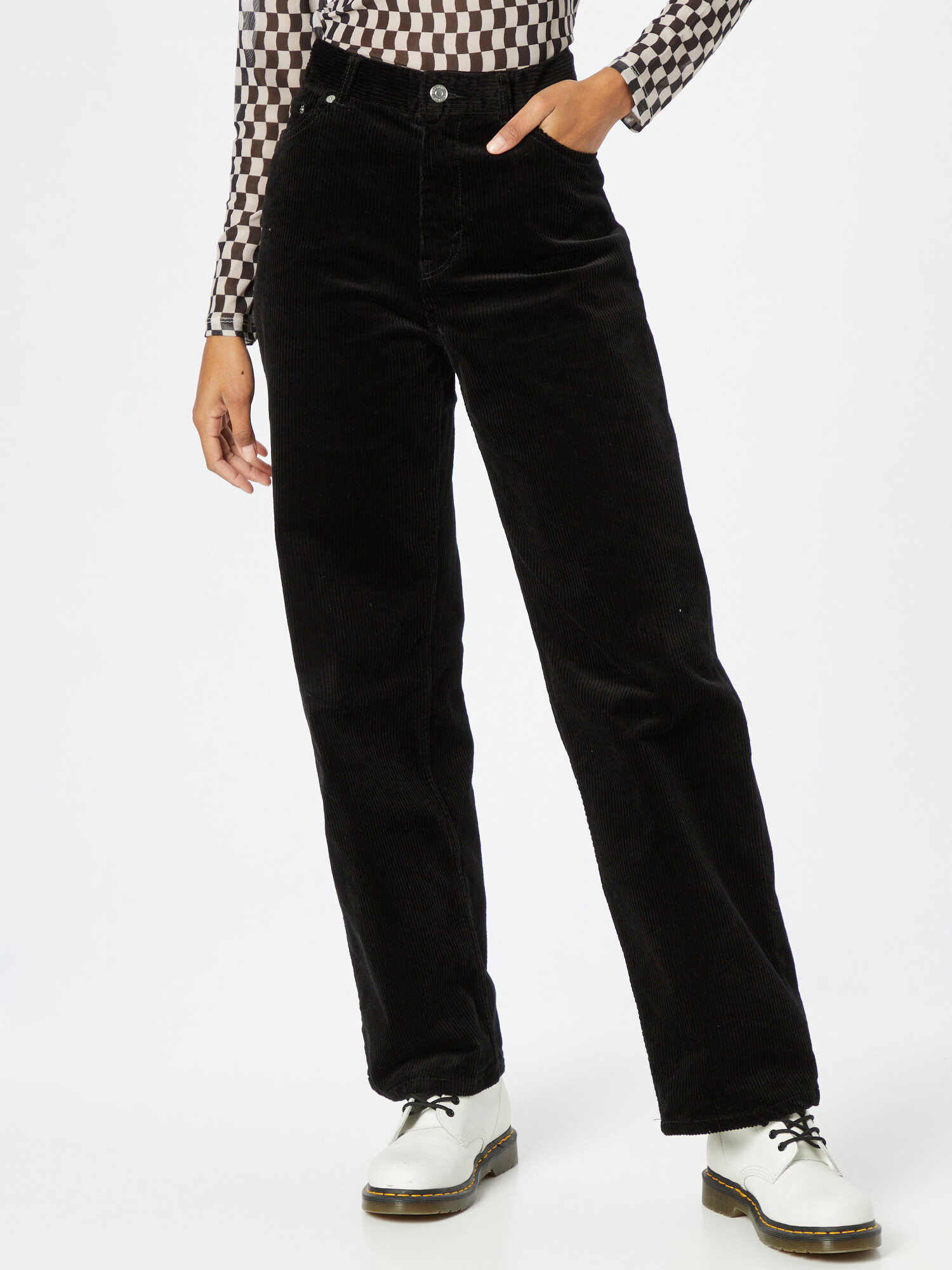 WEEKDAY Pantaloni negru - Pled.ro