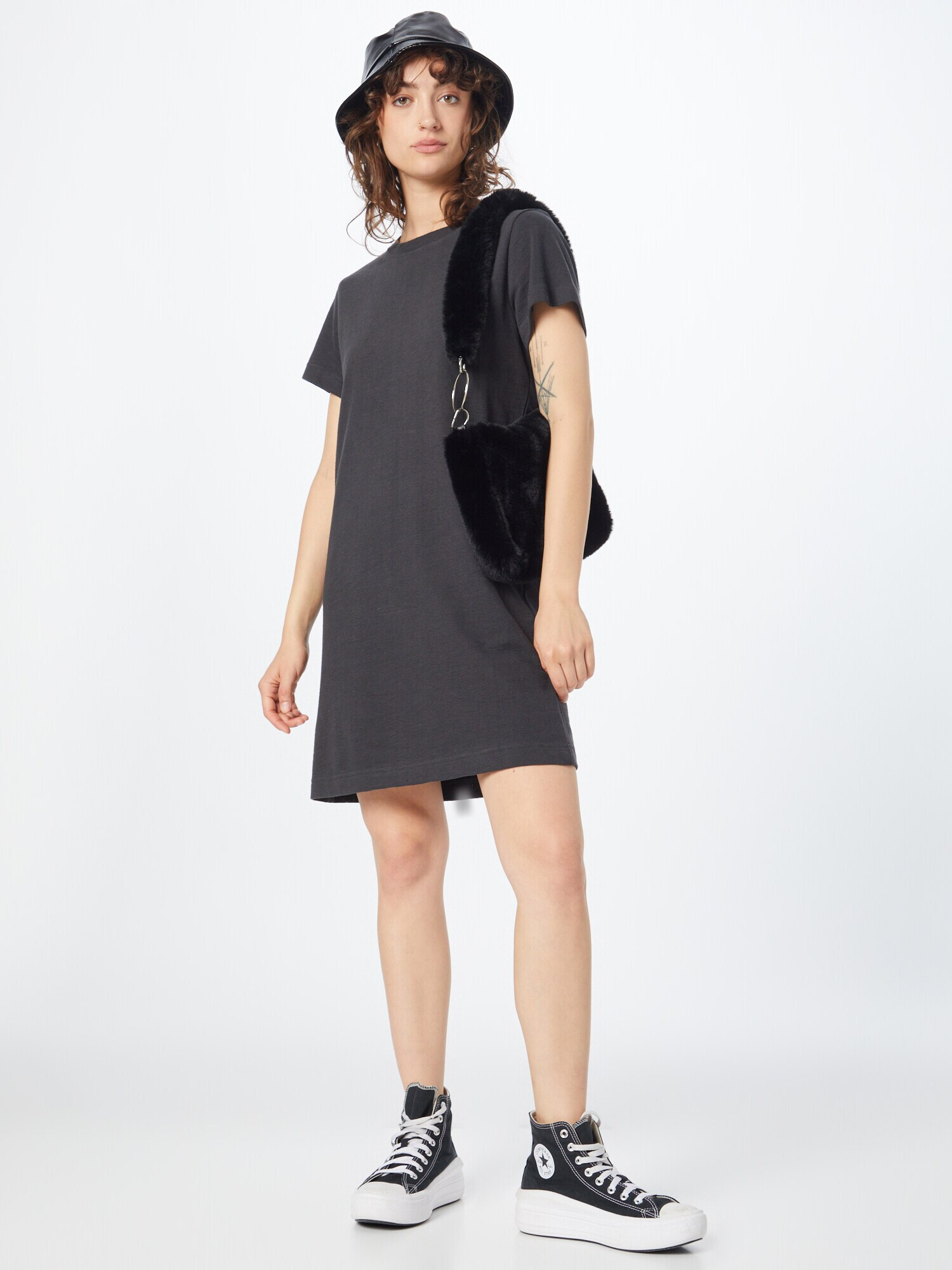 WEEKDAY Rochie 'Cleo' gri metalic - Pled.ro