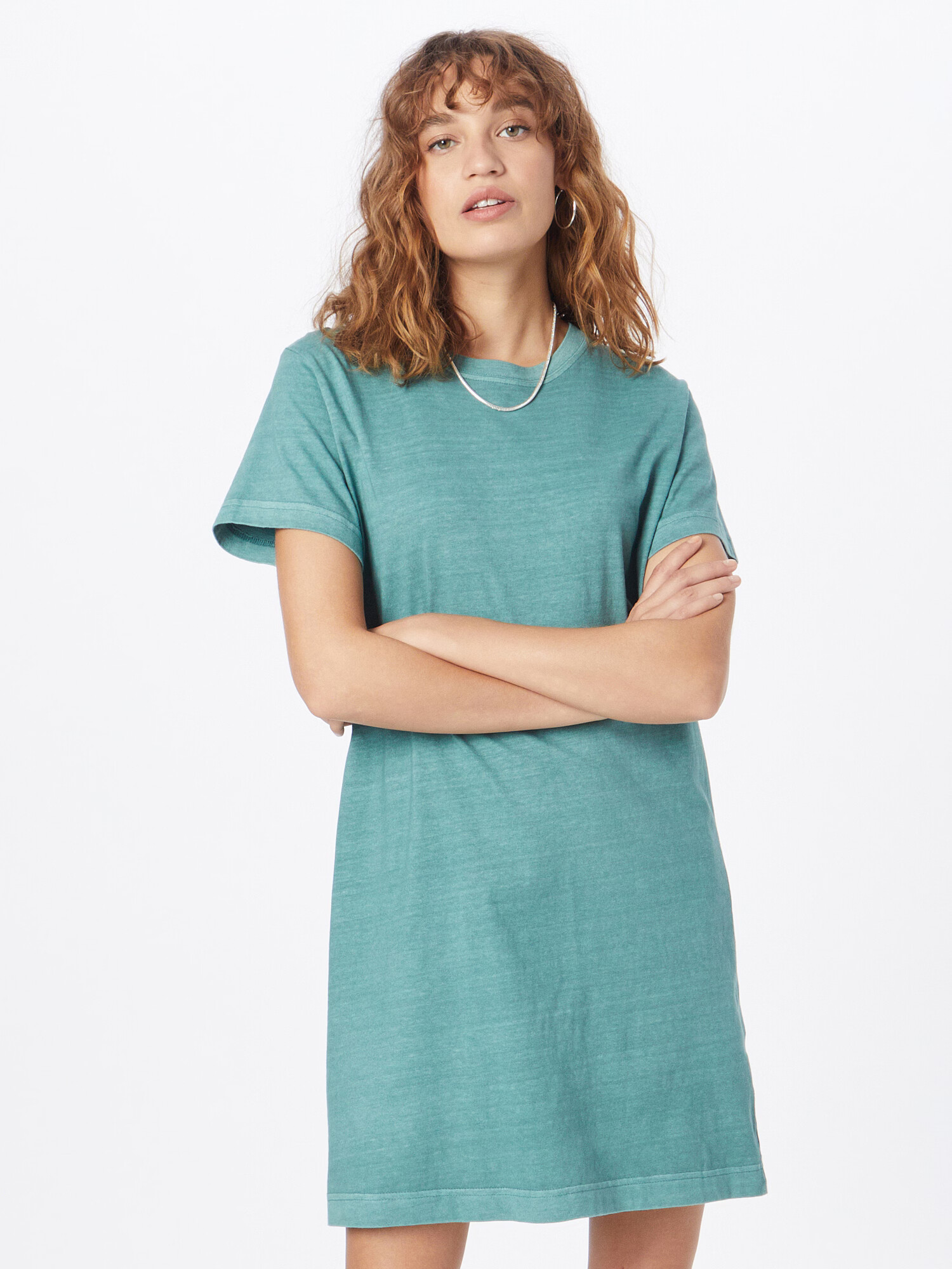 WEEKDAY Rochie 'Clover' verde jad - Pled.ro