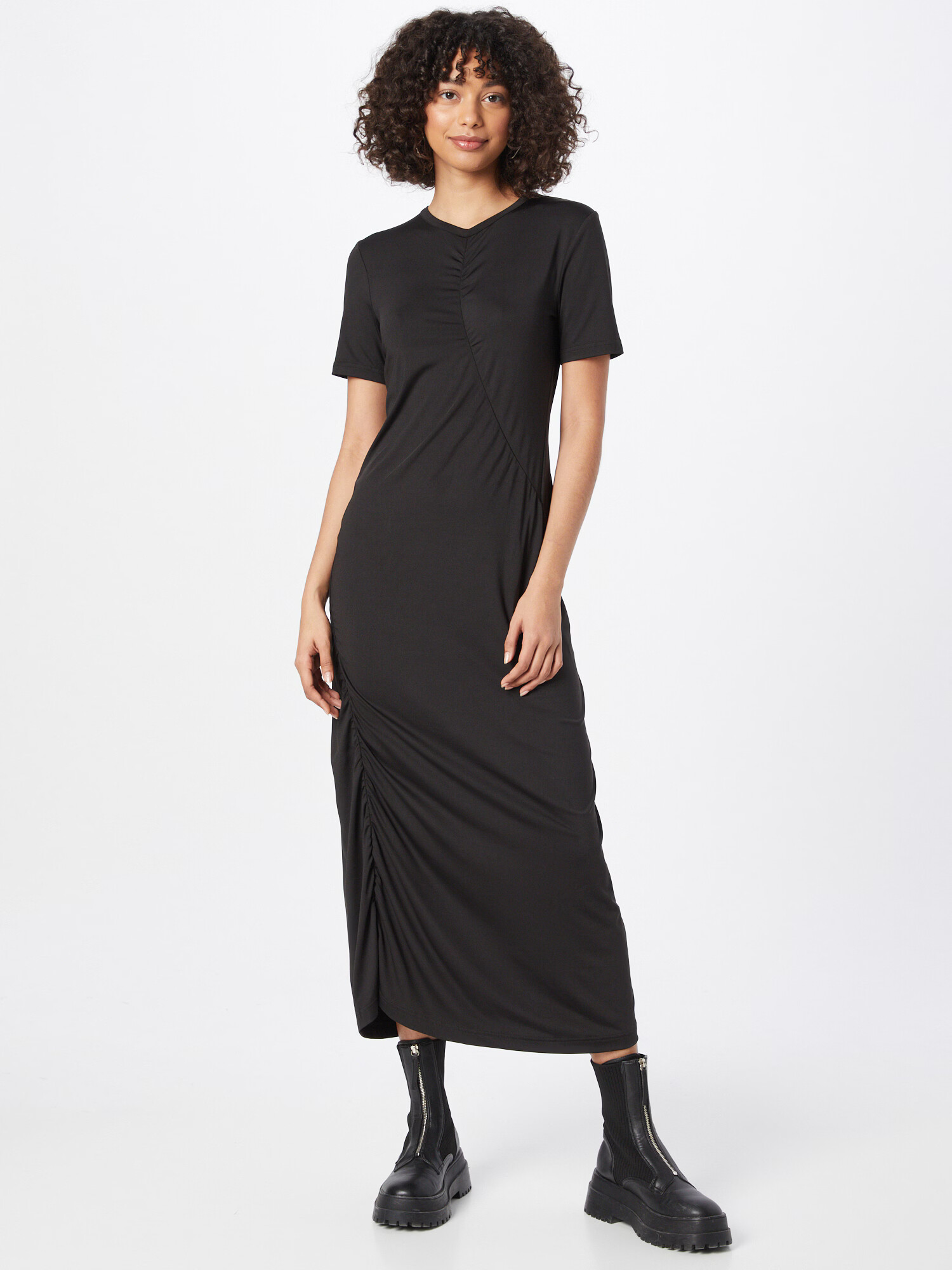 WEEKDAY Rochie 'Crease' negru - Pled.ro