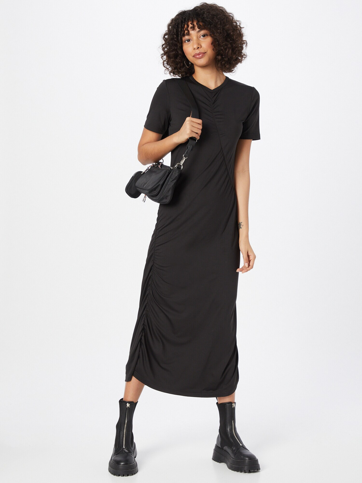 WEEKDAY Rochie 'Crease' negru - Pled.ro