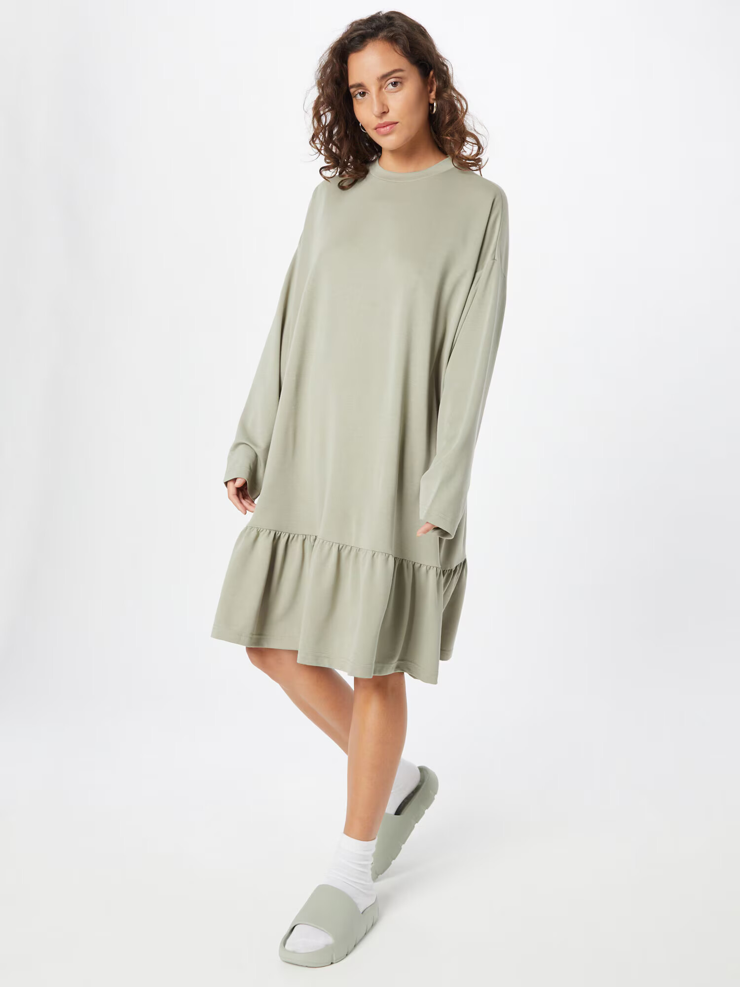 WEEKDAY Rochie 'Erina' kaki - Pled.ro