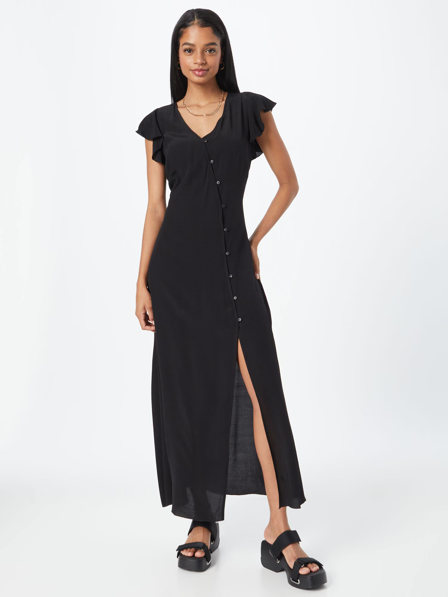 WEEKDAY Rochie 'Flora' negru - Pled.ro