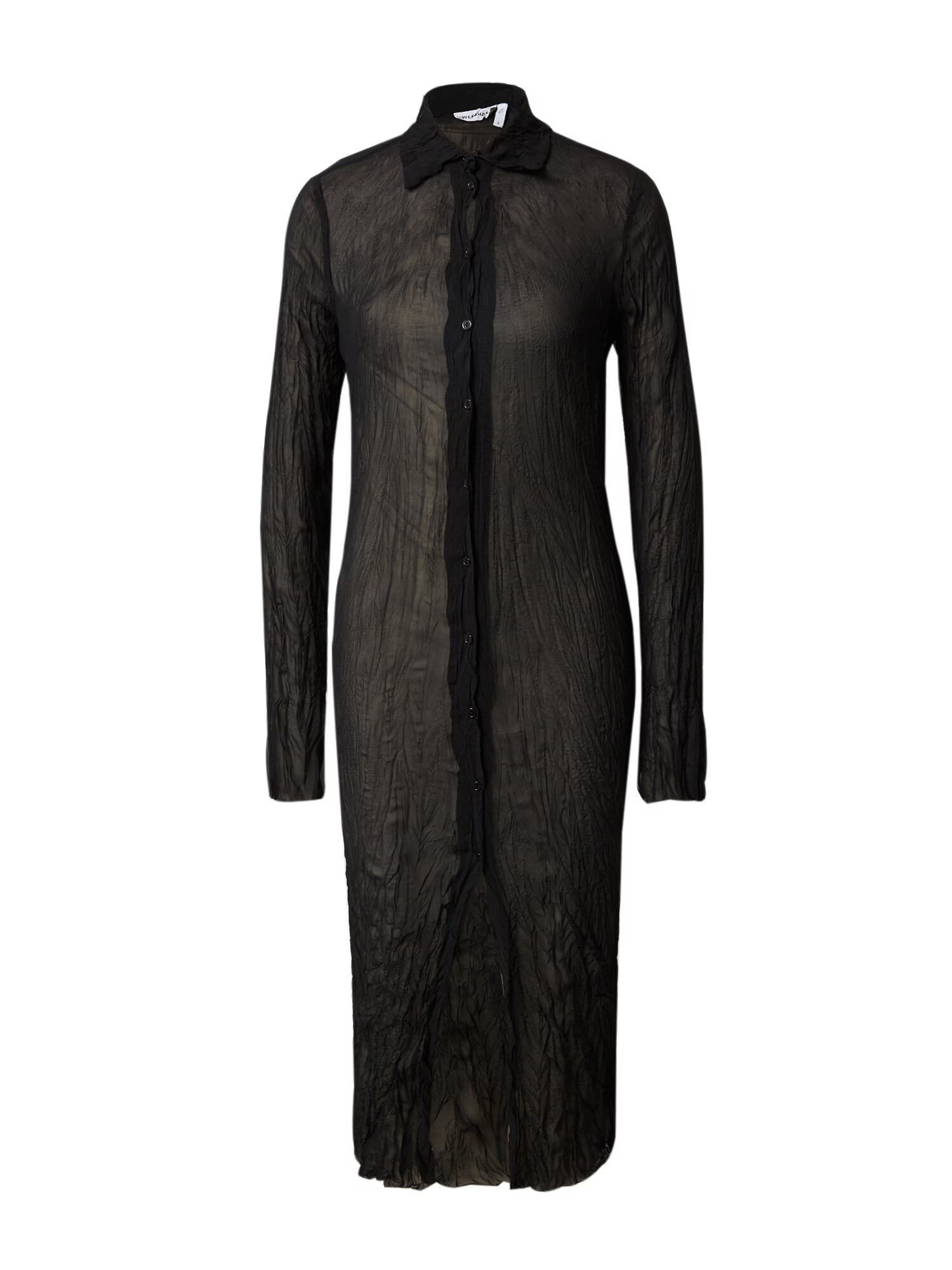 WEEKDAY Rochie tip bluză 'Crinkle' negru - Pled.ro