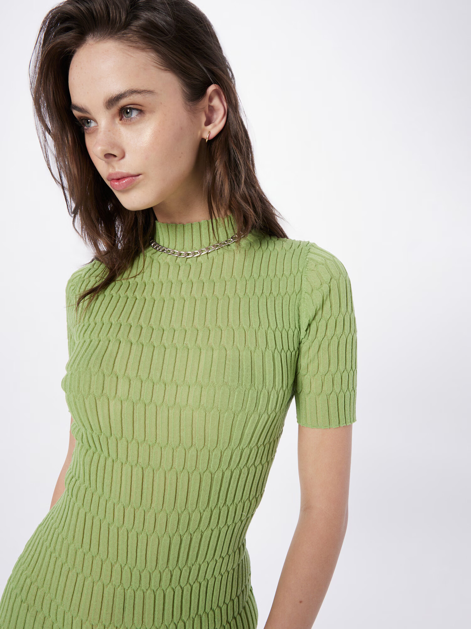 WEEKDAY Rochie tricotat 'Claire' verde deschis - Pled.ro