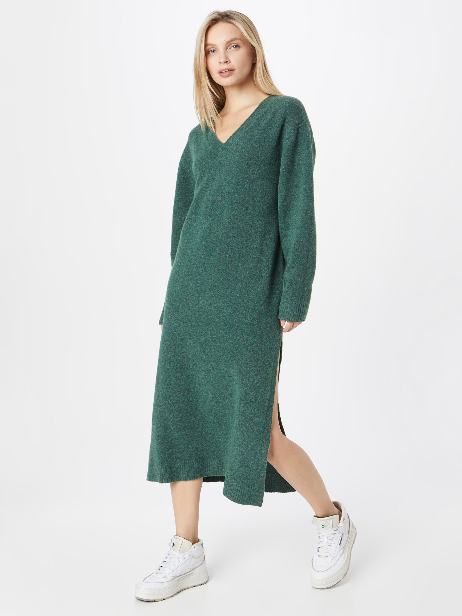 WEEKDAY Rochie tricotat 'Ellen' verde amestecat - Pled.ro