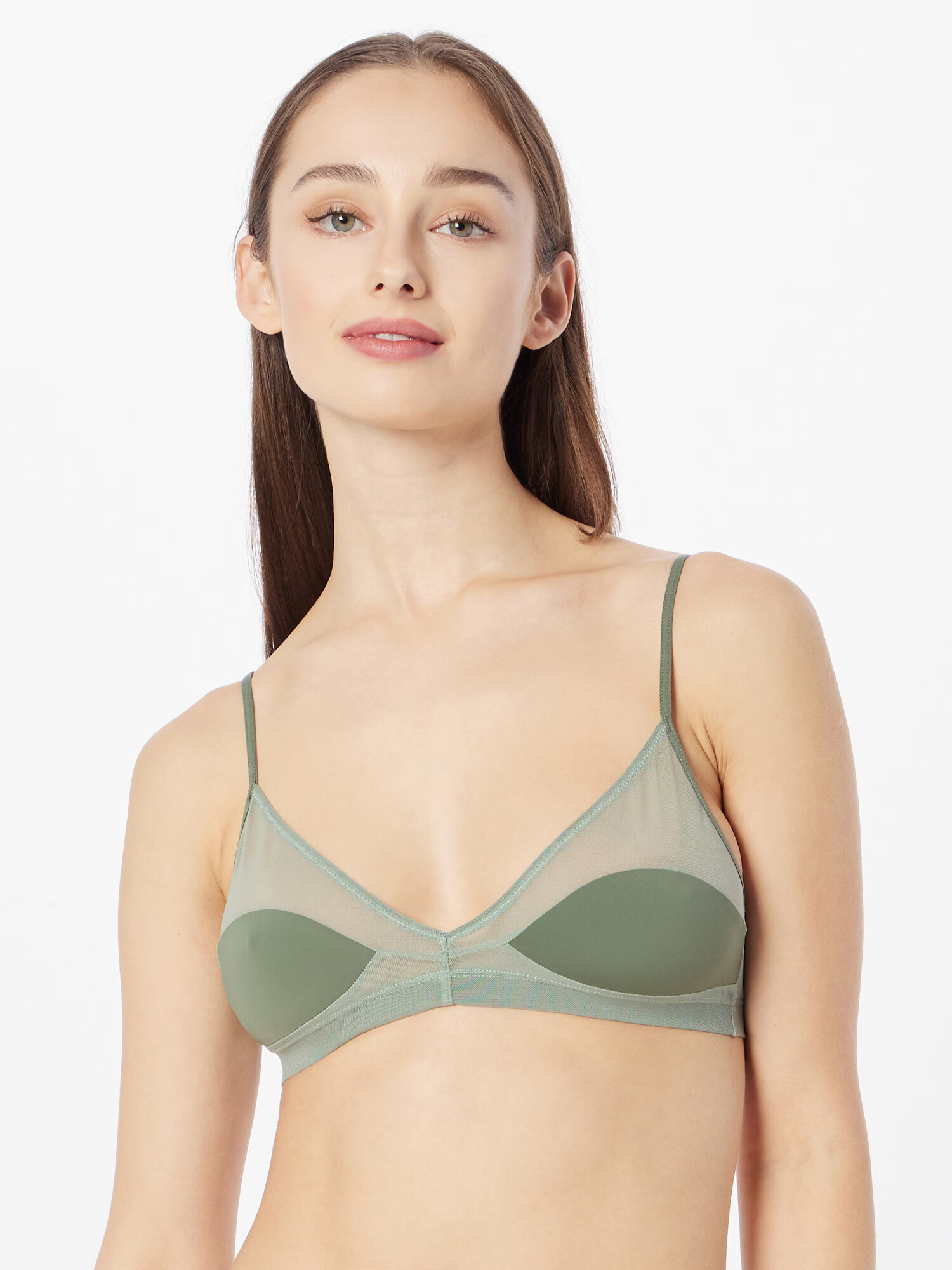 WEEKDAY Sutien 'Jen' kaki / verde pastel - Pled.ro