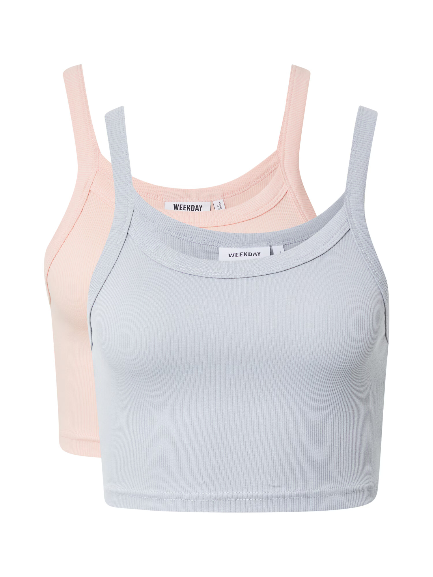 WEEKDAY Top 'Kristy' gri deschis / roz pastel - Pled.ro