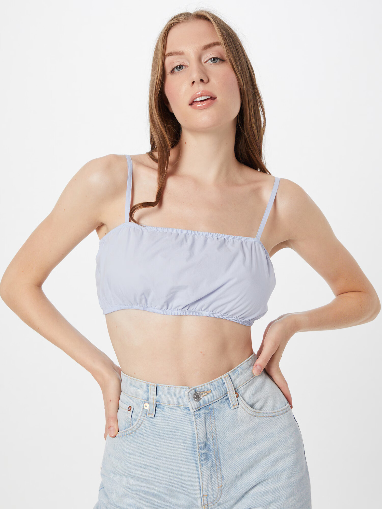 WEEKDAY Top 'Lousie' mov pastel - Pled.ro