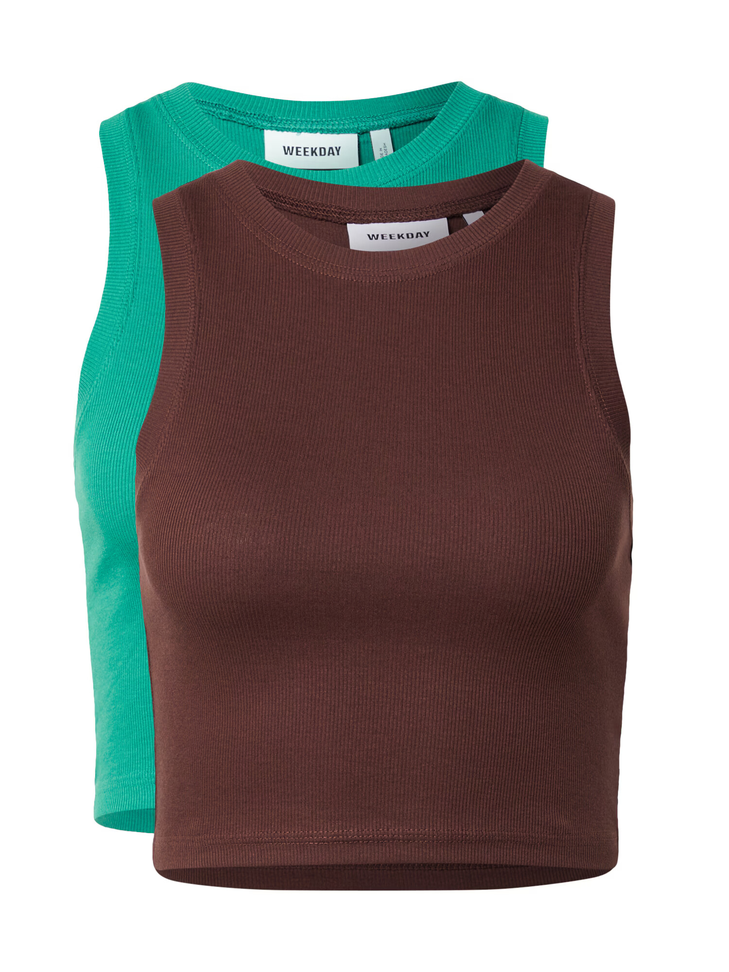 WEEKDAY Top maro / verde jad - Pled.ro