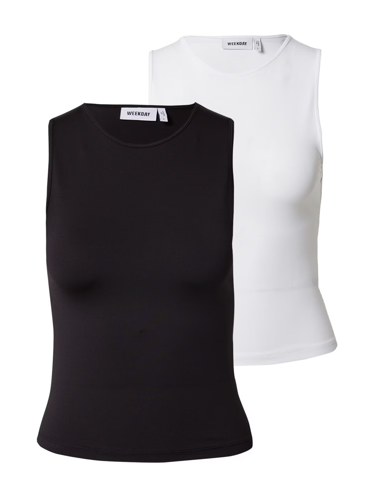 WEEKDAY Top negru / alb - Pled.ro