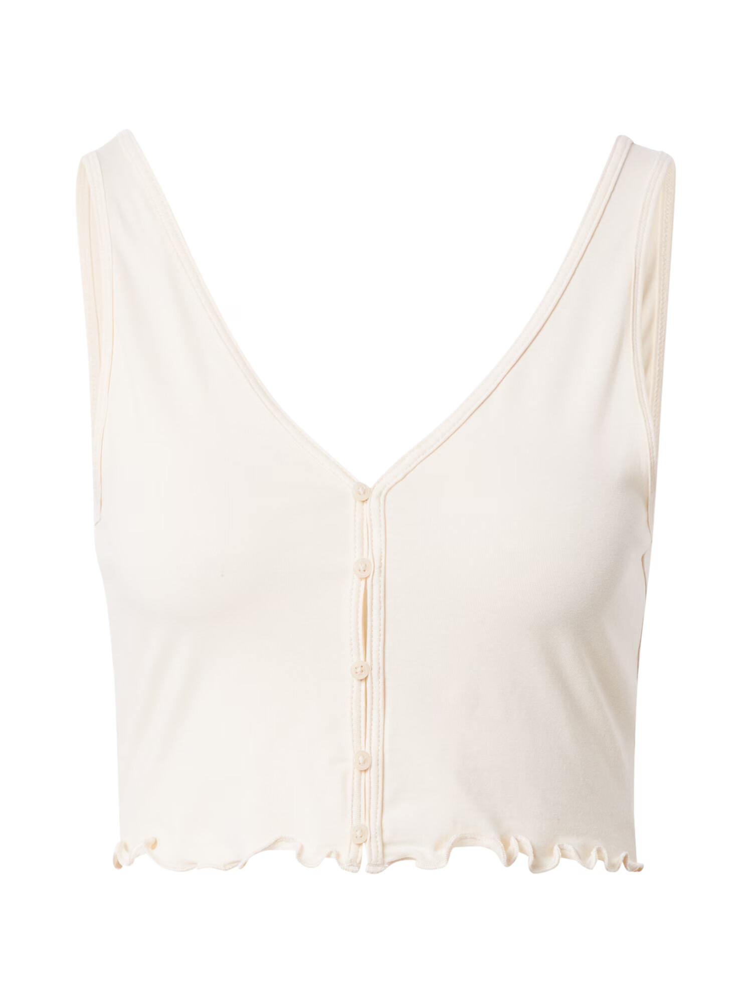 WEEKDAY Top 'Viola' alb natural - Pled.ro