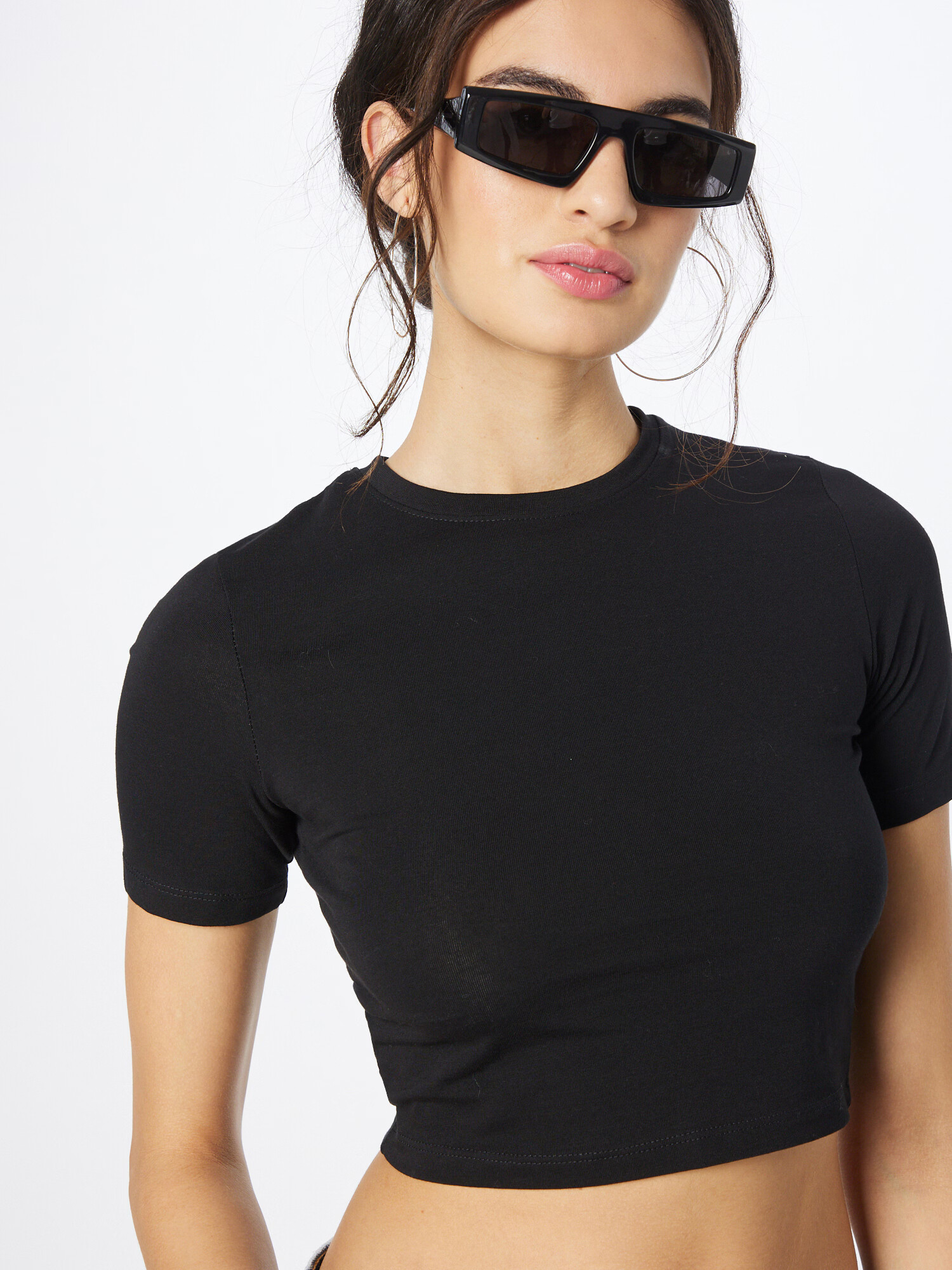 WEEKDAY Tricou negru / alb - Pled.ro