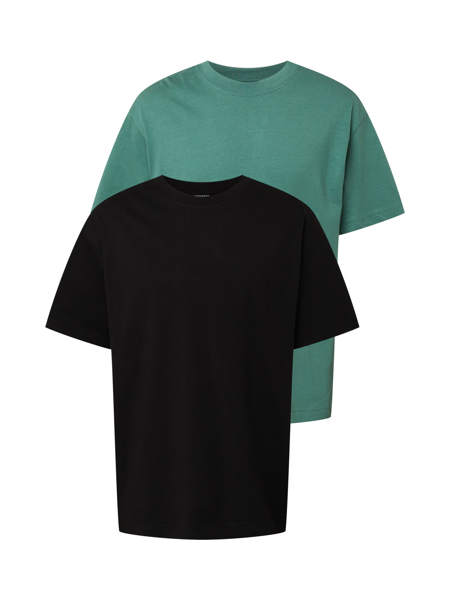 WEEKDAY Tricou verde / negru - Pled.ro