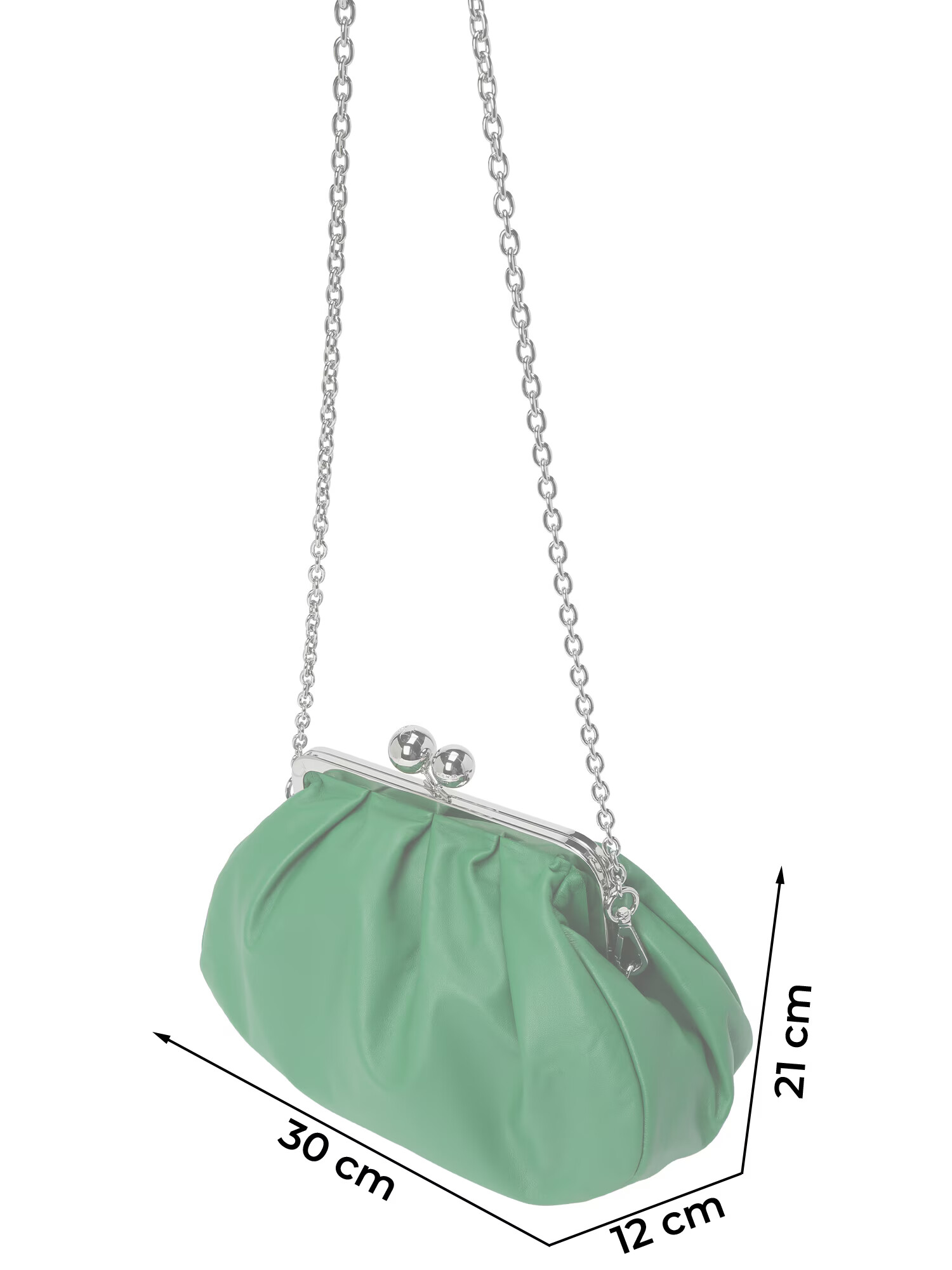 Weekend Max Mara Clutch 'Cubico' verde iarbă - Pled.ro