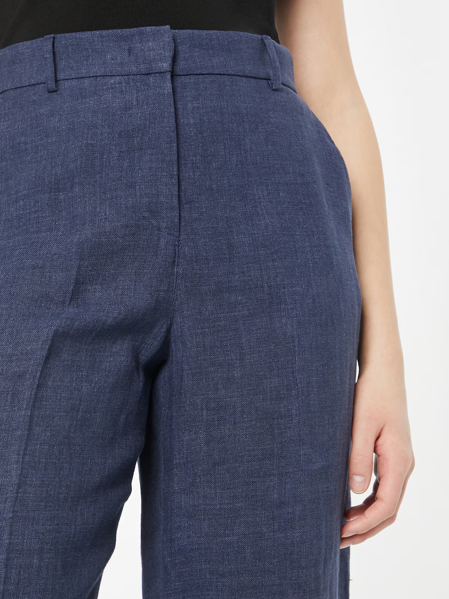 Weekend Max Mara Pantaloni cu dungă bleumarin - Pled.ro