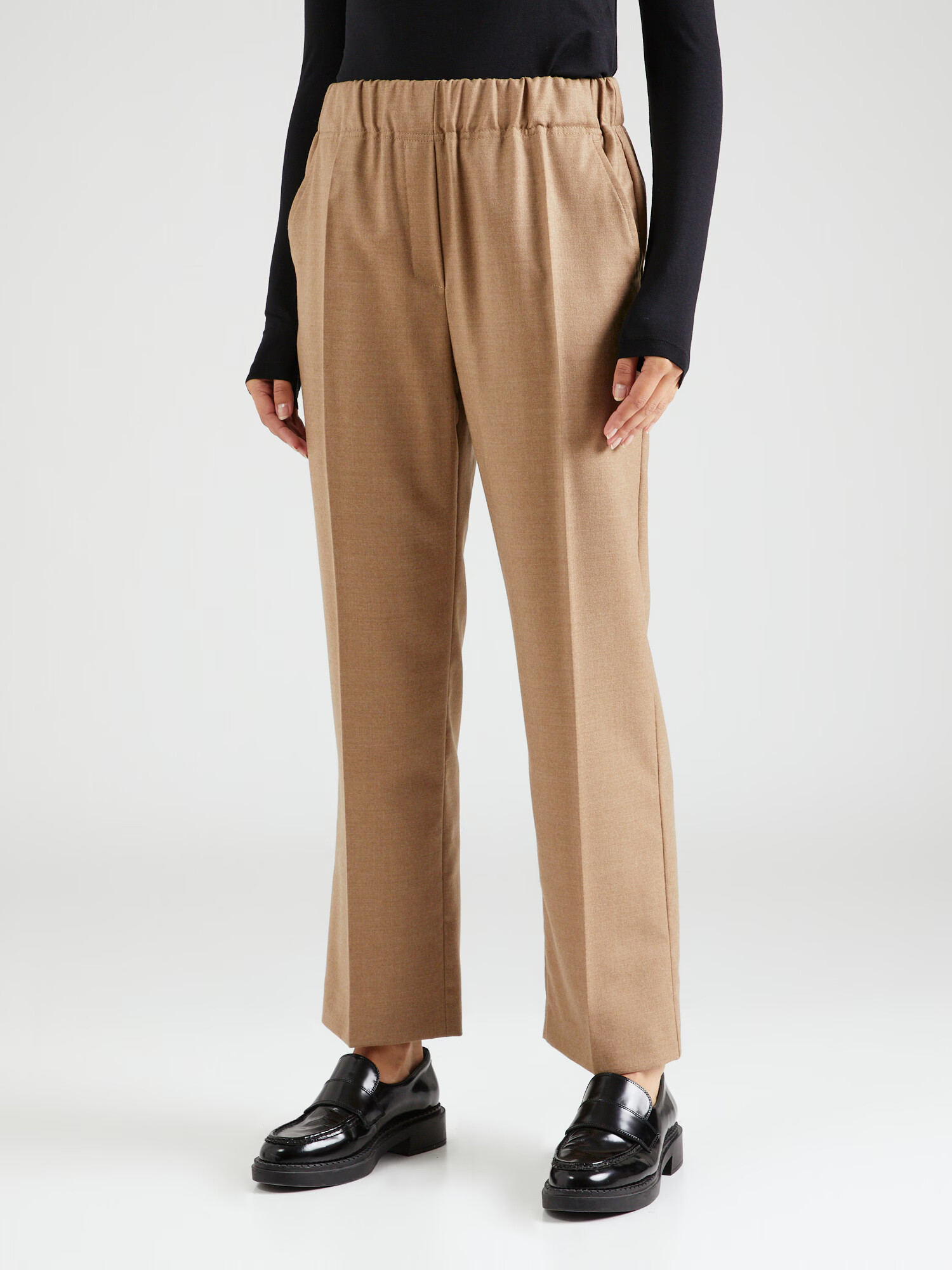 Weekend Max Mara Pantaloni cu dungă 'CAMBRA' maro deschis - Pled.ro