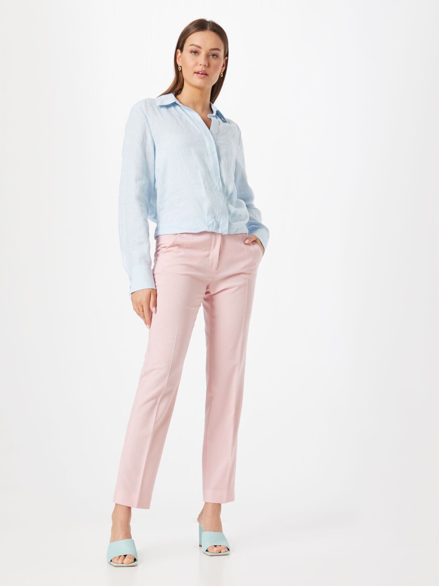 Weekend Max Mara Pantaloni cu dungă 'CANON' roz pastel - Pled.ro