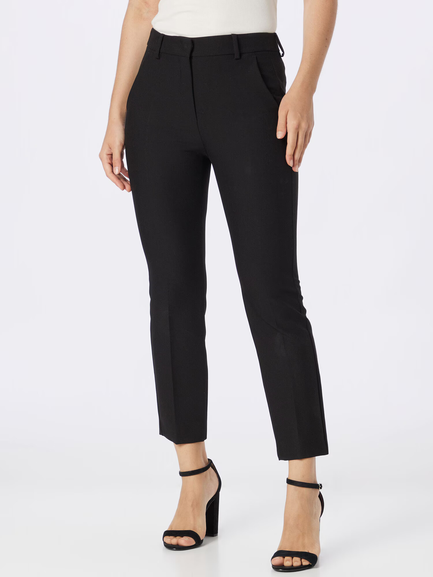 Weekend Max Mara Pantaloni cu dungă 'PATATA' negru - Pled.ro