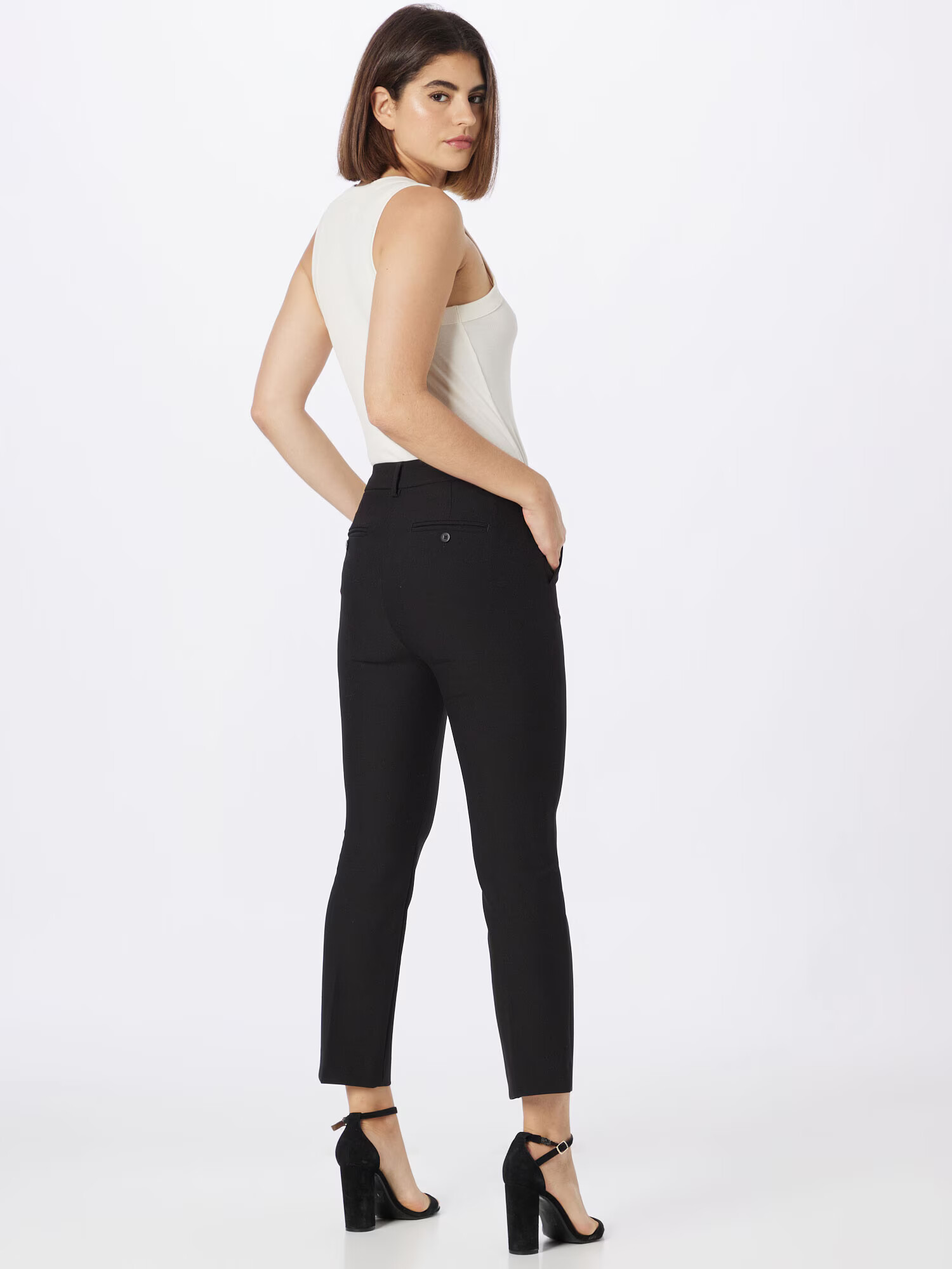 Weekend Max Mara Pantaloni cu dungă 'PATATA' negru - Pled.ro