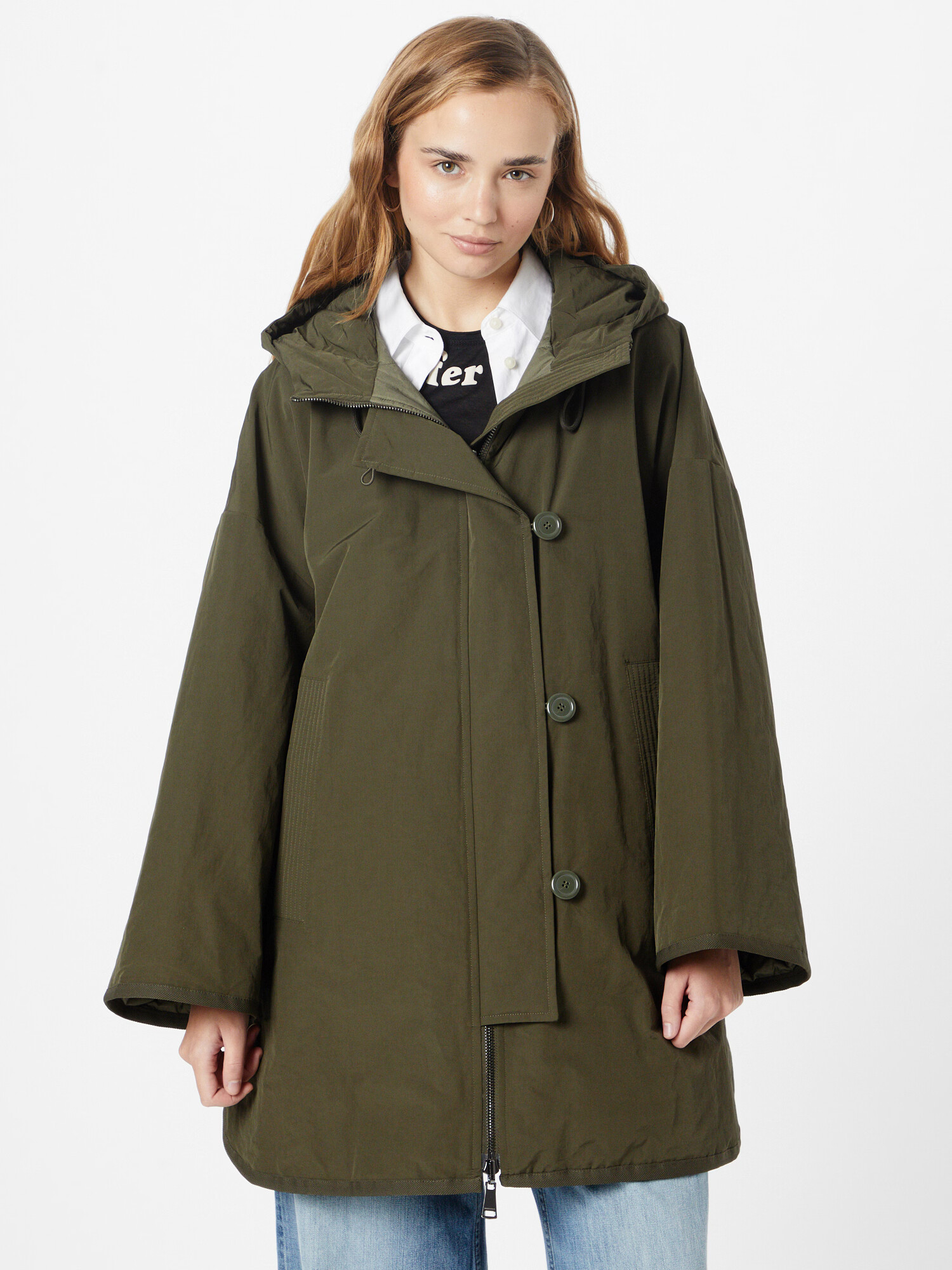 Weekend Max Mara Parka de primăvară-toamnă 'LORETTA' oliv - Pled.ro