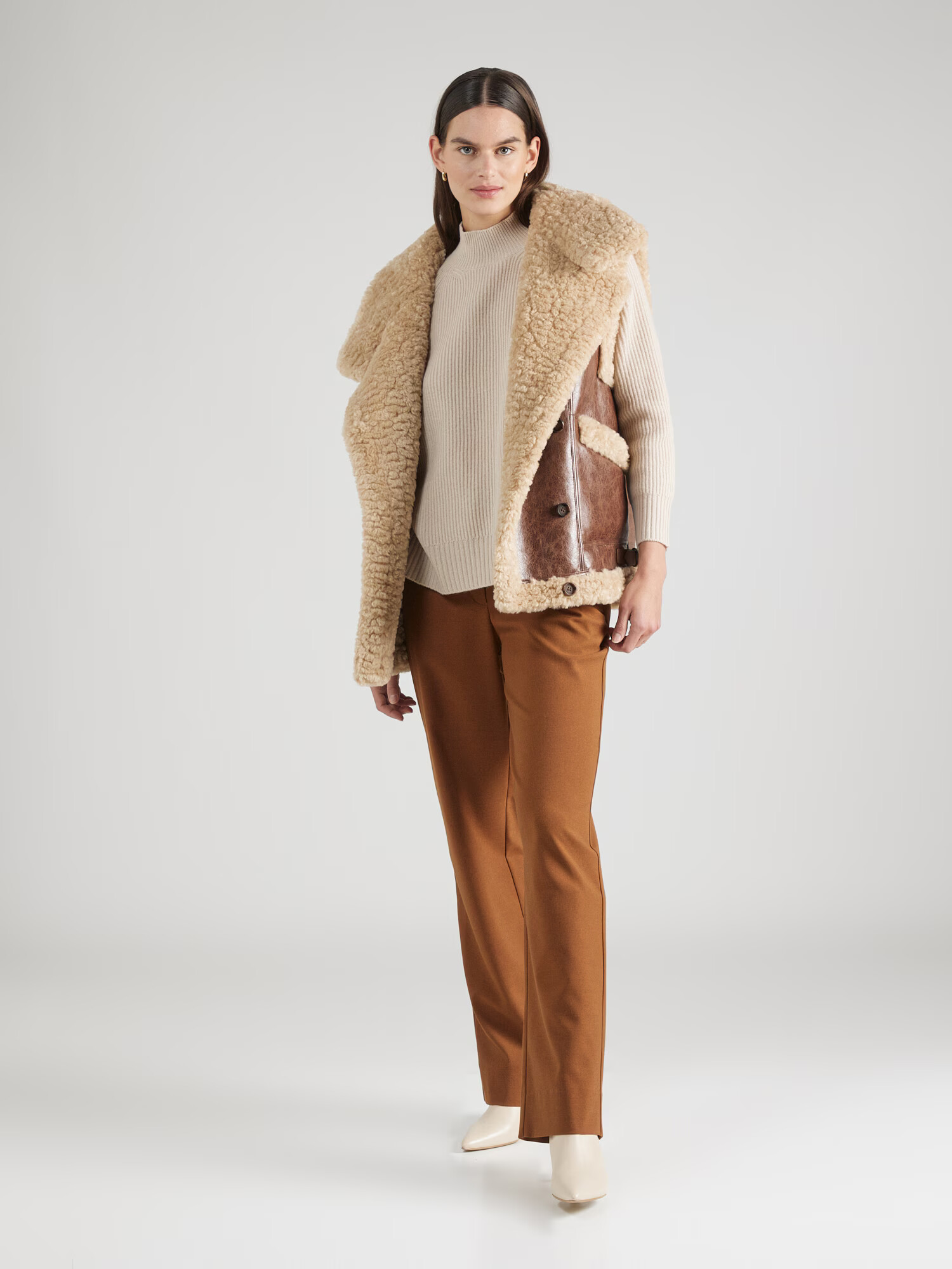 Weekend Max Mara Pulover 'ERIDANI' bej amestecat - Pled.ro