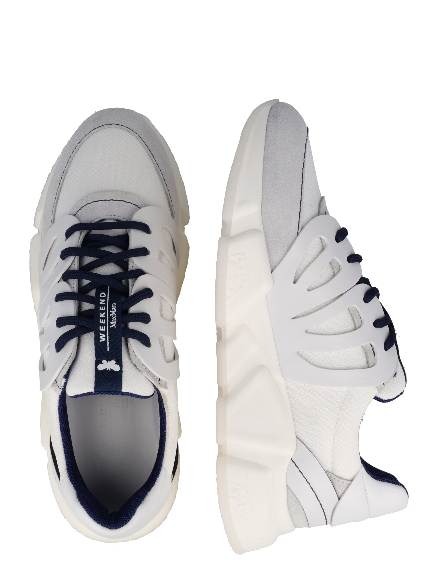 Weekend Max Mara Sneaker low 'FAGGIO' alb kitt / albastru închis / alb - Pled.ro