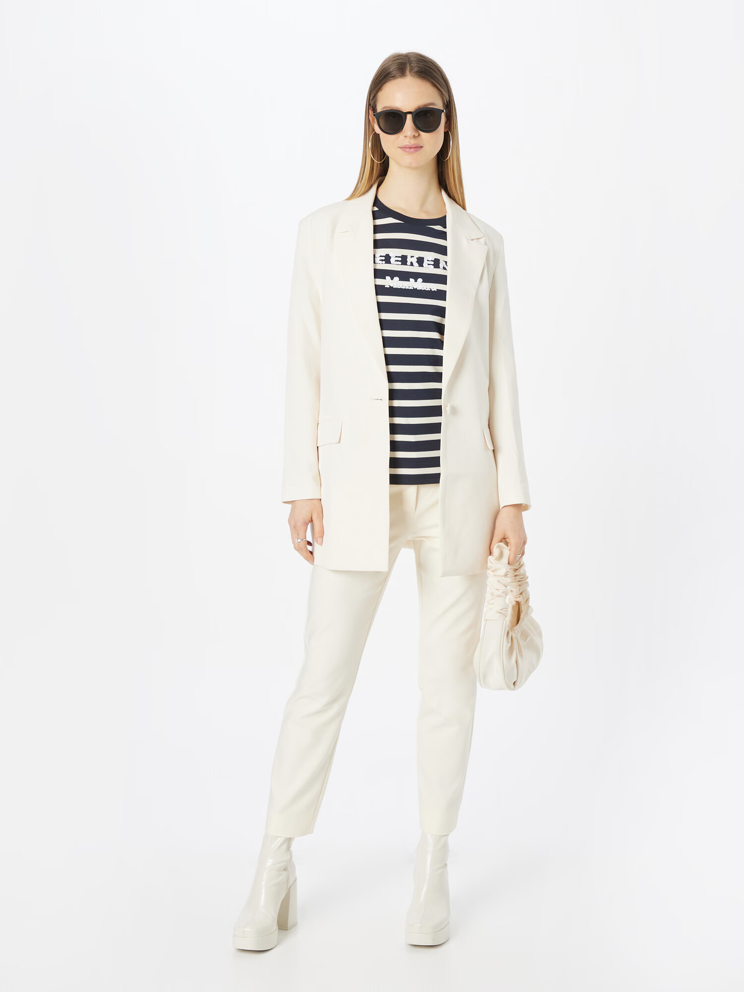 Weekend Max Mara Tricou 'TALENTO' bleumarin / alb - Pled.ro