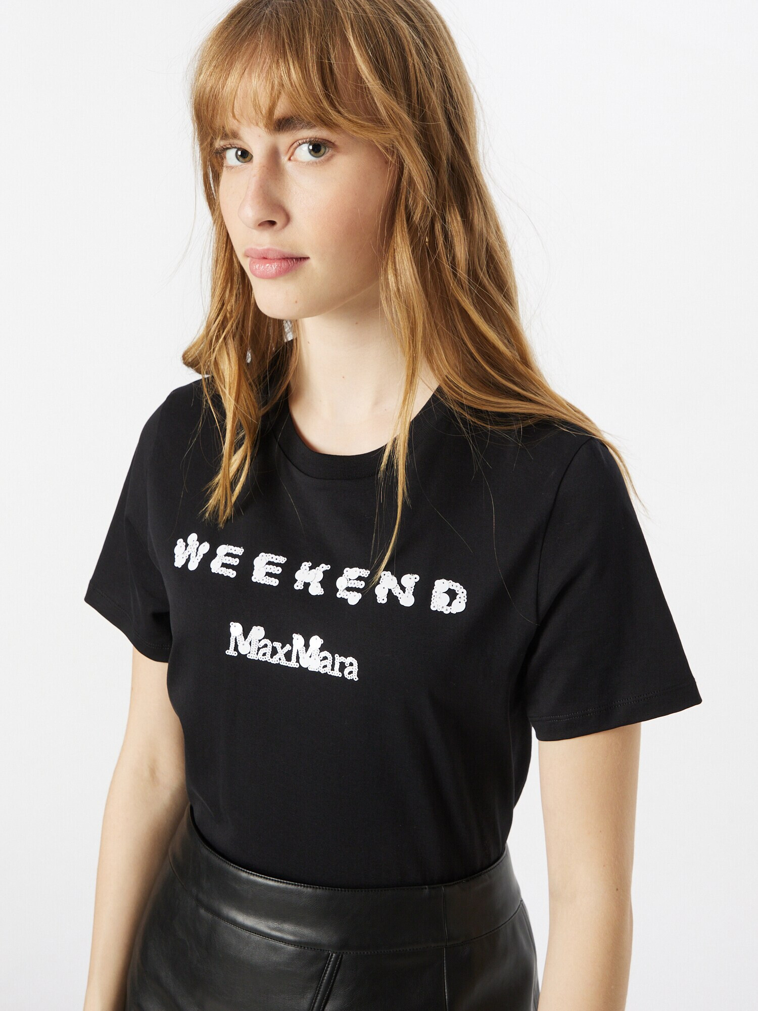 Weekend Max Mara Tricou 'TALENTO' negru / alb - Pled.ro